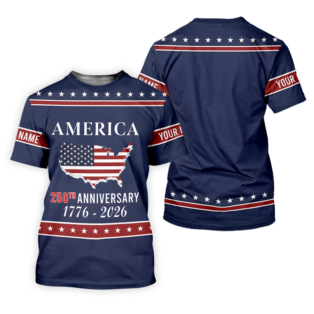 America 250th Anniversary 1776-2926 Navy Golf Shirt, 4th Of July Patriotic Golf Shirt For Women