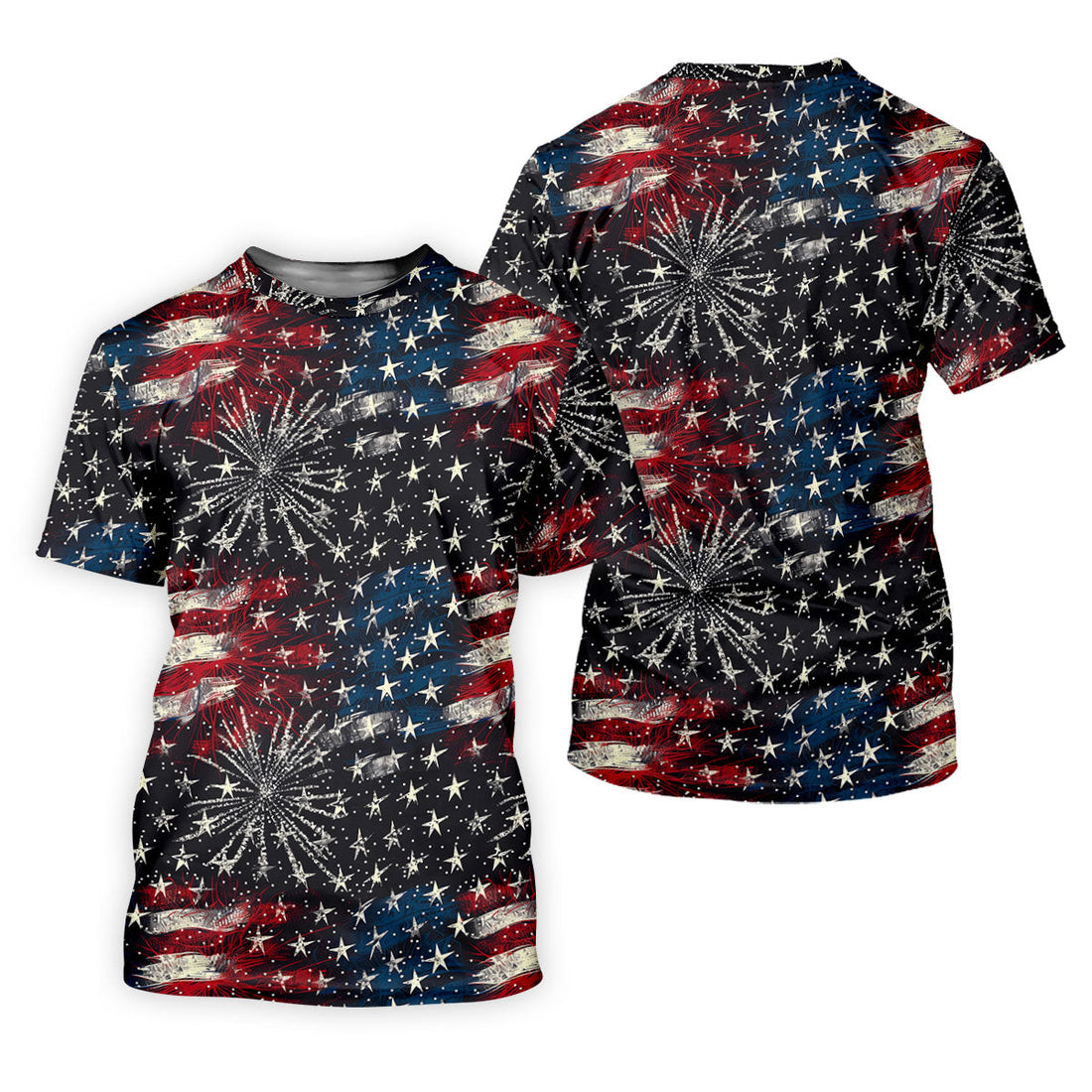Patriotic American Flag Distressed Color 4th Of July Women Golf Top, 250th Anniversary Ladies Golf Shirts