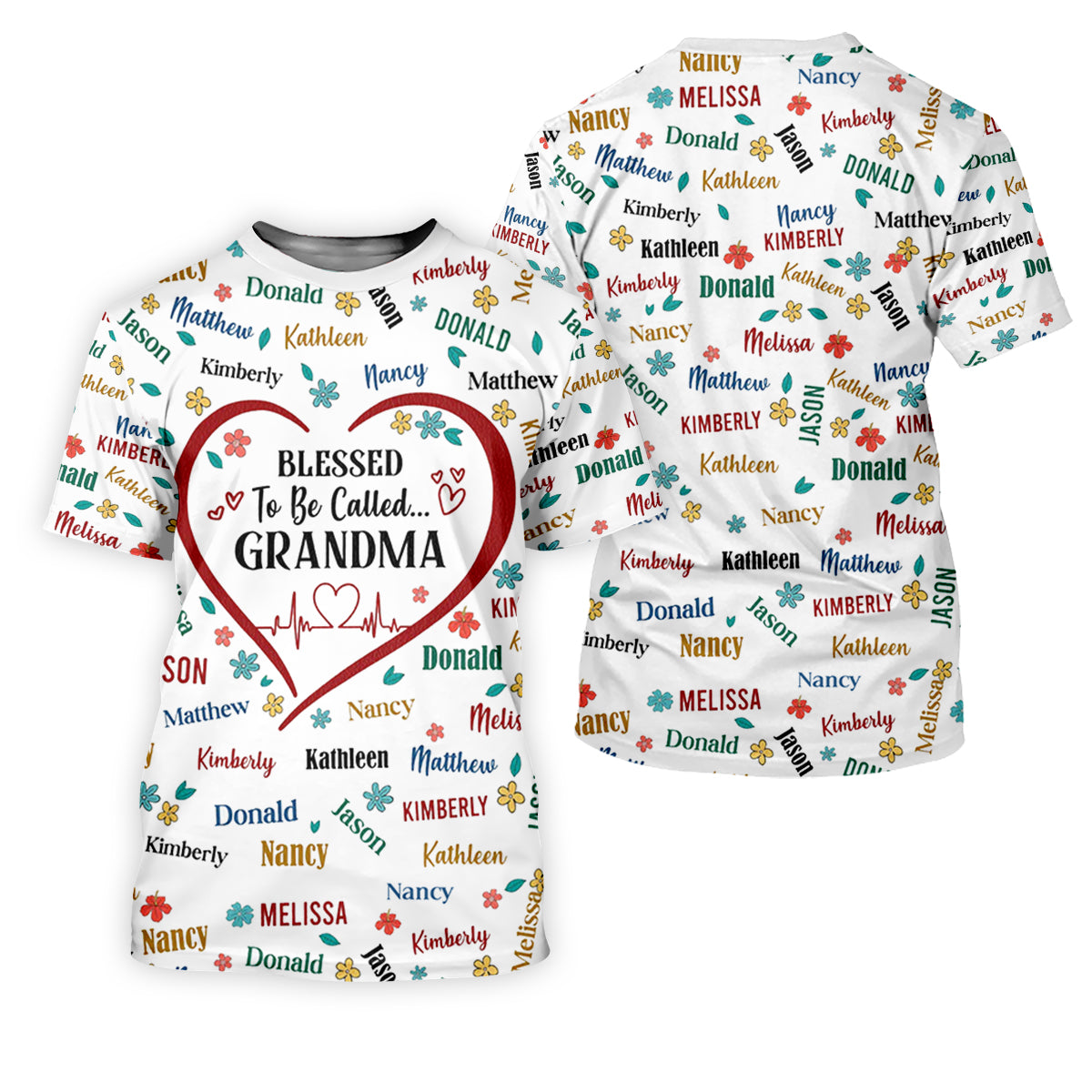 Blessed To Be Call Grandma Custom Name Women's Golf Tops, Cute Golf Outfit, Ladies Golf Polos, Golf Gift For Ladies