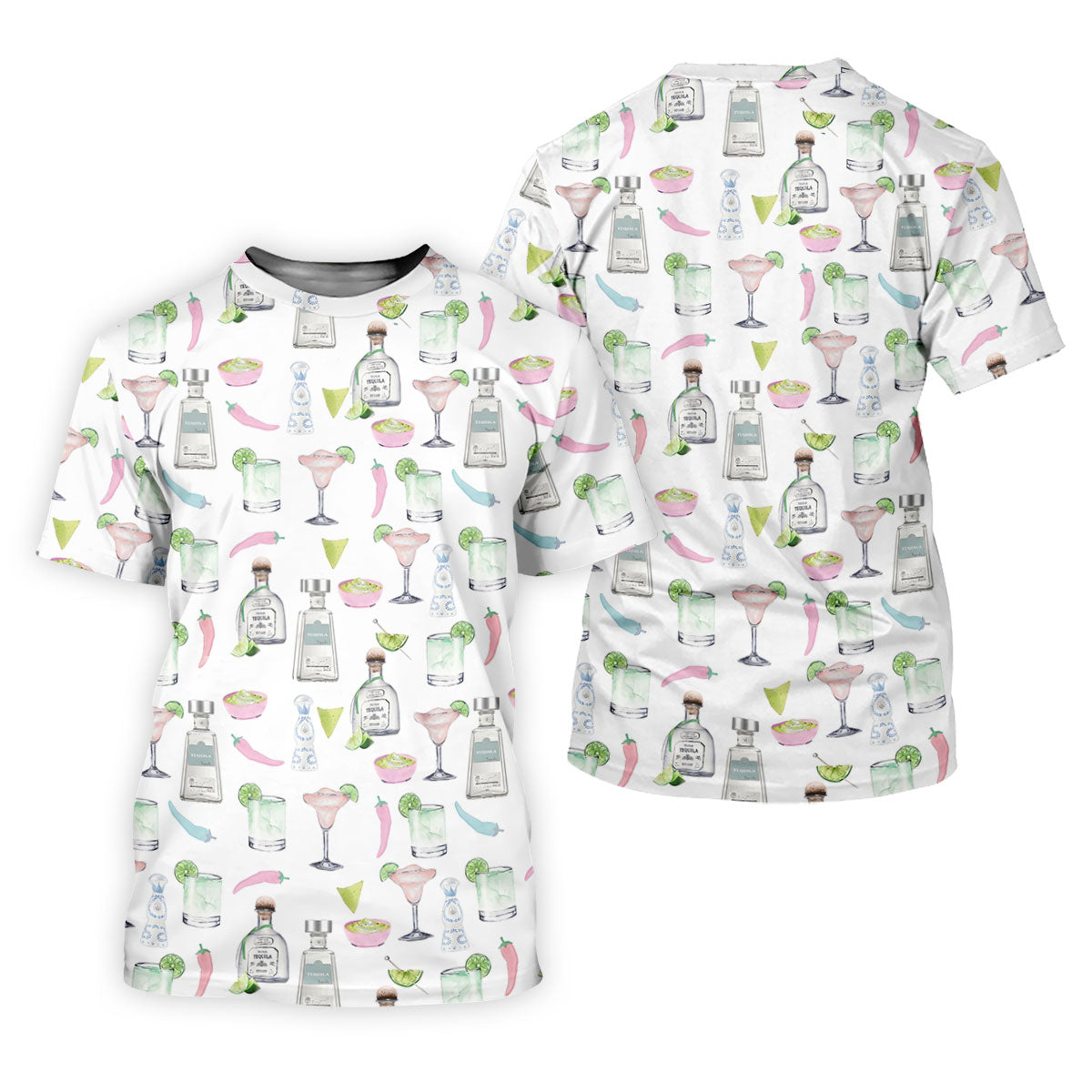 Pink Margarita Glass Tequila Lover Pastel Theme Women Golf Top, Ladies Golf Shirts, Golf Shirt For Women