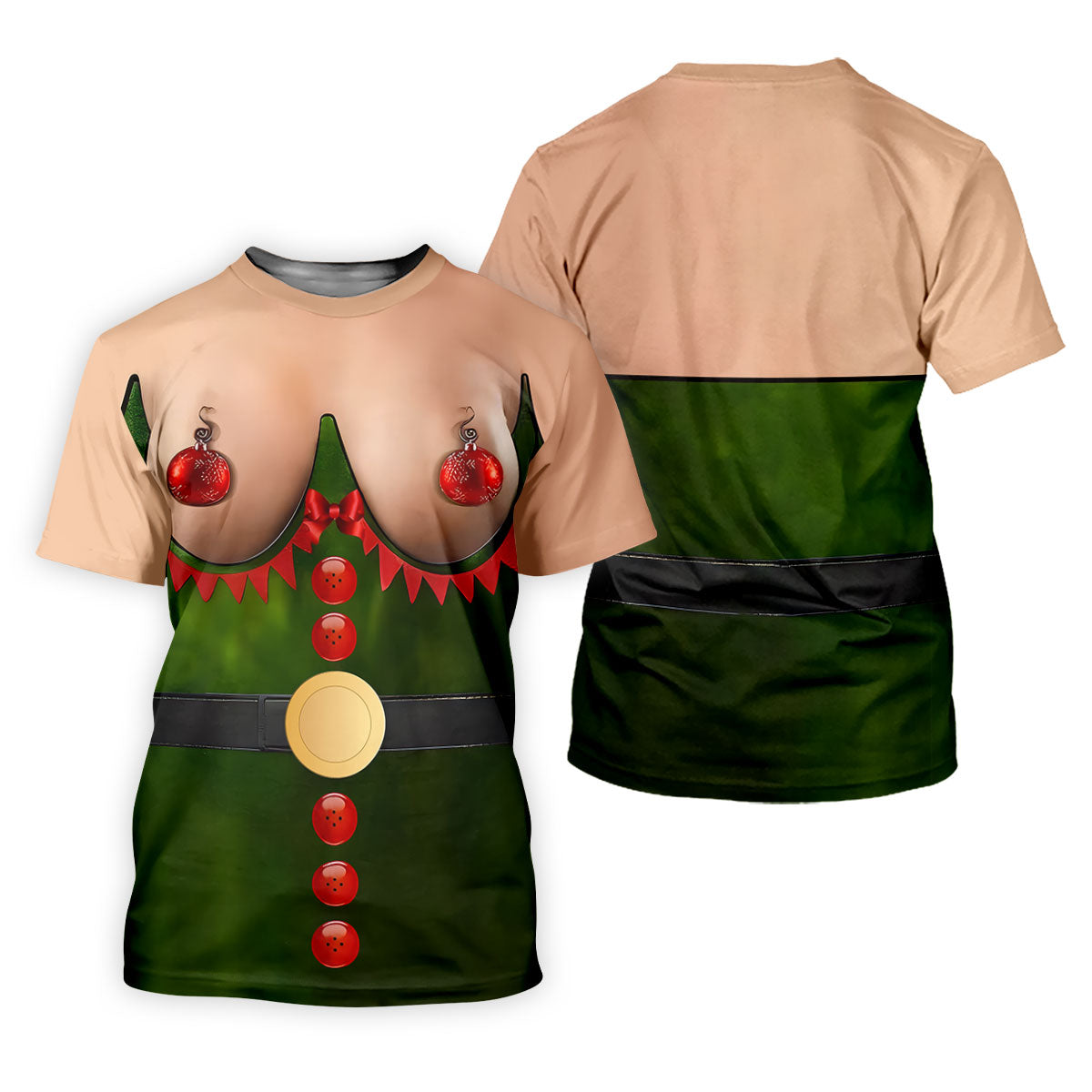 Funny Elf Costume Ornament Christmas Golf Shirt, Christmas Shirts For Women, Christmas Golf Shirt