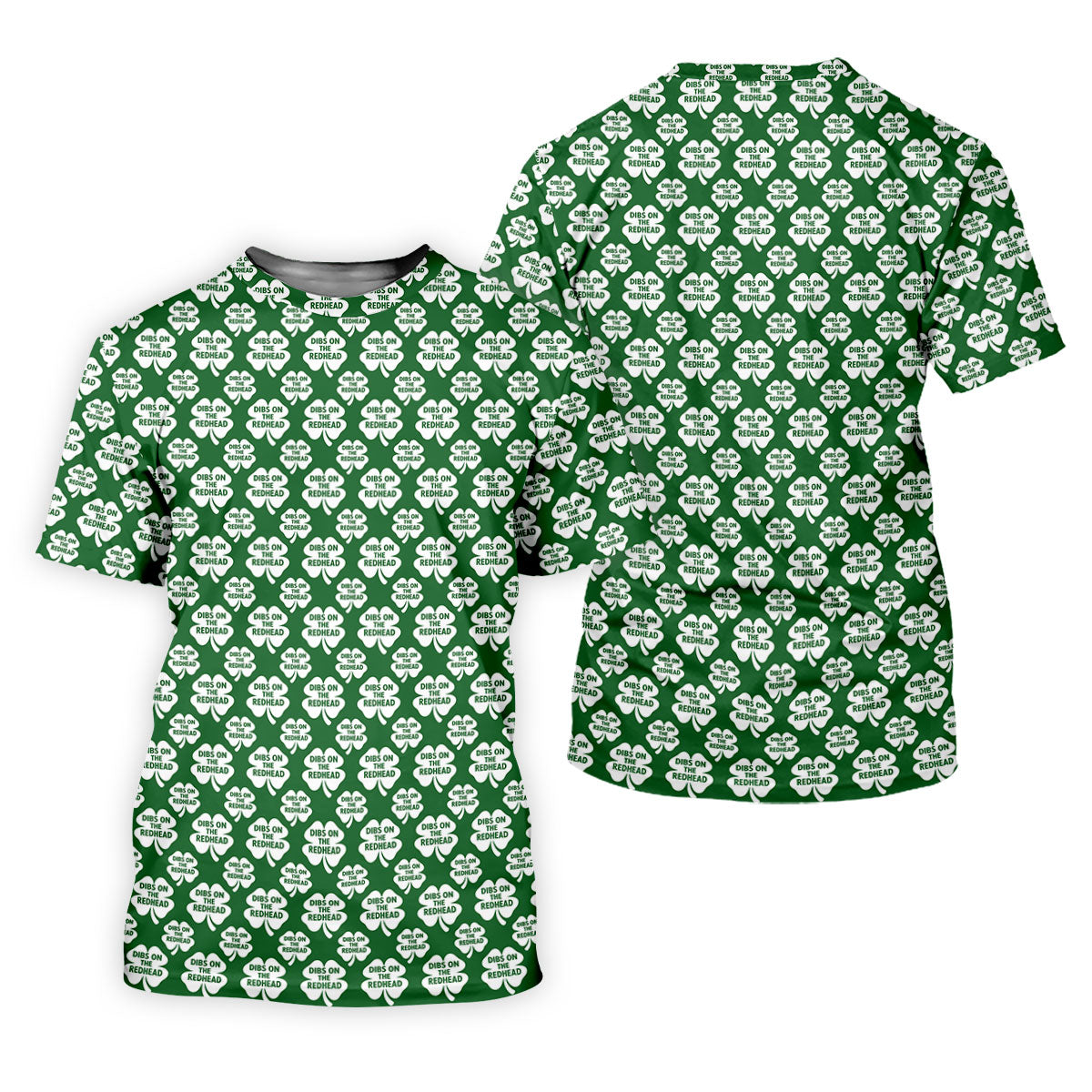 Dibs On The Redhead Lucky Four Leaf Clover St Patrick's Day Golf Shirt, Women's Golf Tops, Ladies Golf Shirts