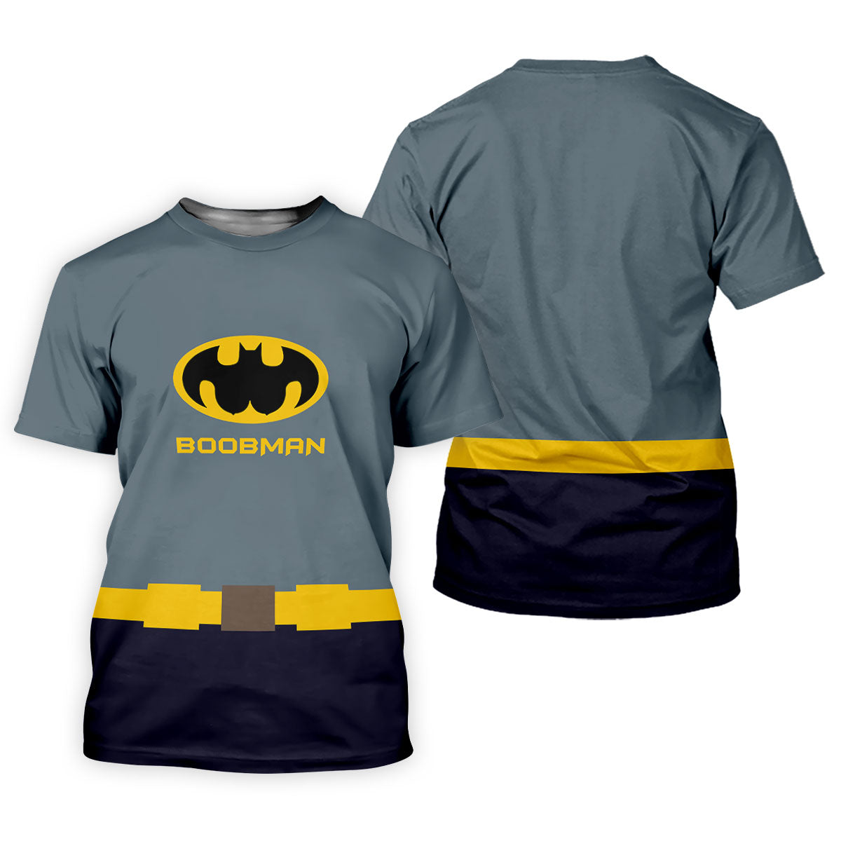 Boobman Comic Hero Logo Belt Golf Polo Shirt, Men's Polo Shirt, Funny Golf Apparel, Performance Golf Shirt