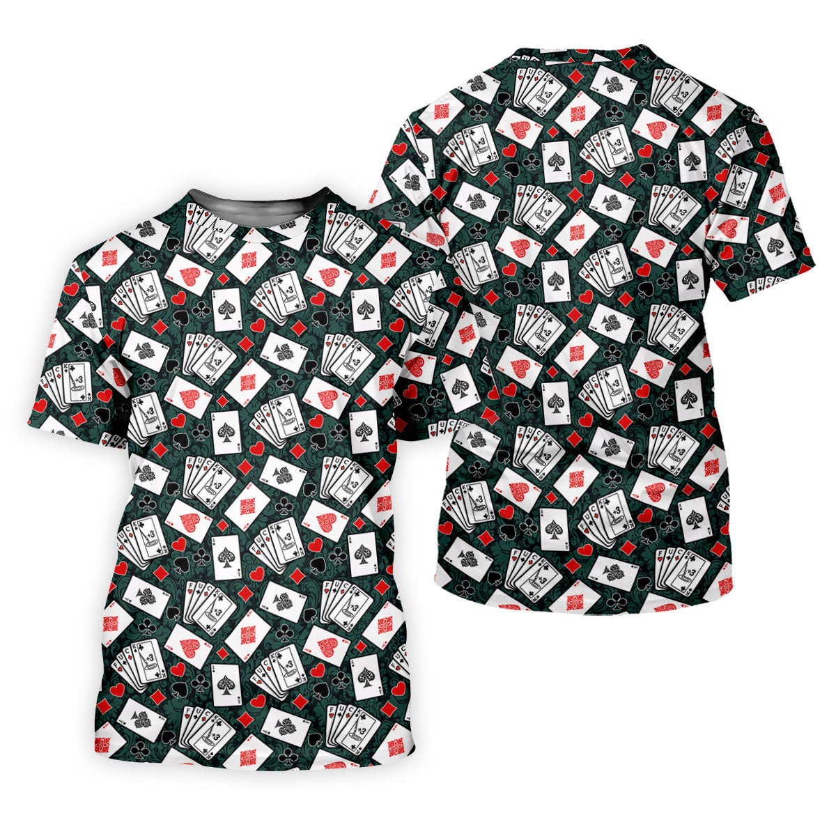 Playing Cards Pattern Casino Themed Ladies Golf Shirts, Golf Shirt For Women, Ladies Golf Polos