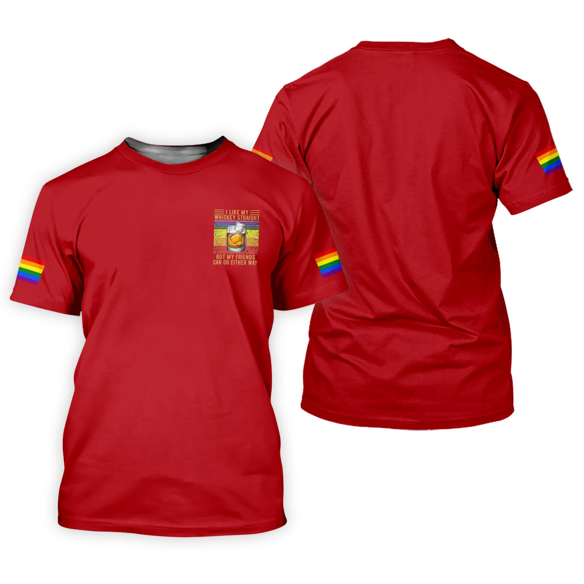 I Like My Whiskey Straight LGBT Pride Month Fun Women's Golf Shirts, LGBT Support Pride Shirt