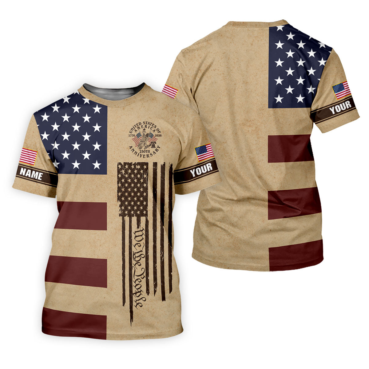 We The People 250th Anniversary Retro Golf Shirt, Patriotic 4th Of July Golf Shirt For Women