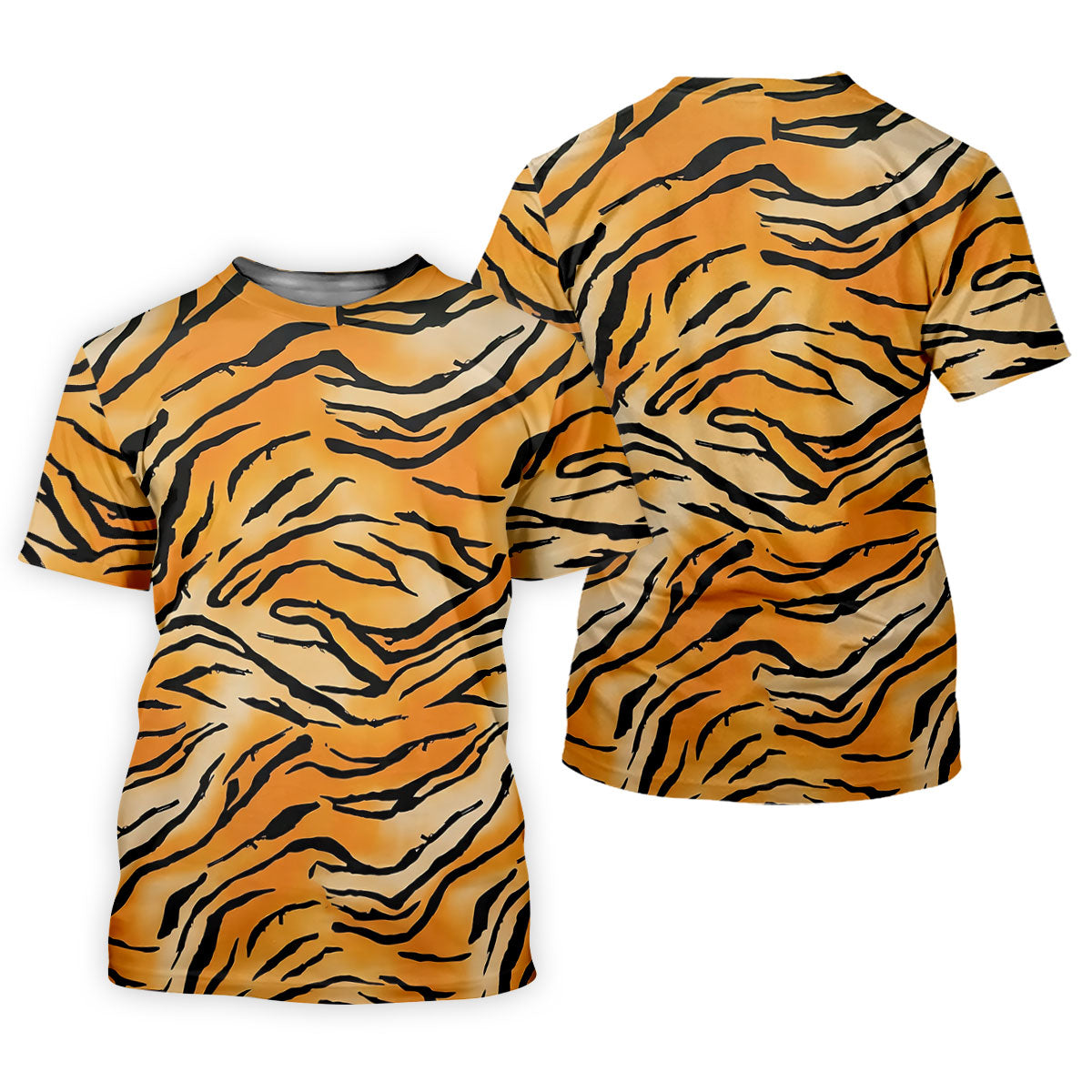 Tiger Stripe Pattern Hawaiian Golf Shirt, Fun Women's Golf Shirts, Ladies Golf Shirts