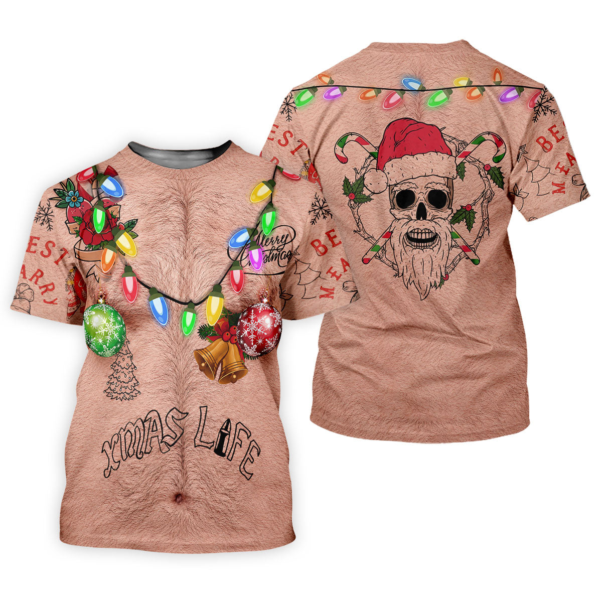 Funny Xmas Life Christmas Lights Body Golf Shirt, Ugly Christmas Shirt, Christmas Golf Shirt