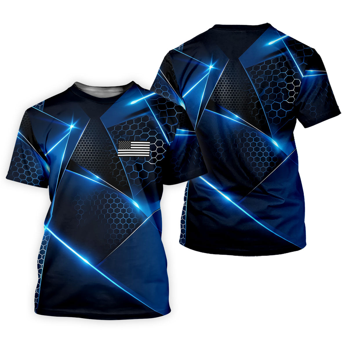 Black And Blue Gradient Patriotic Golf Shirt, 250 Years 4th Of July Golf Shirt For Women