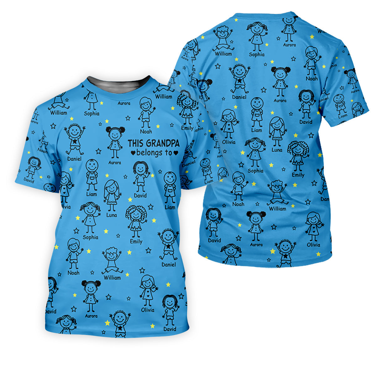 This Grandpa Dad Belongs To Kids Pet Blue Golf Shirt, Ladies Golf Tops, Women Golf Top, Golfing Apparel