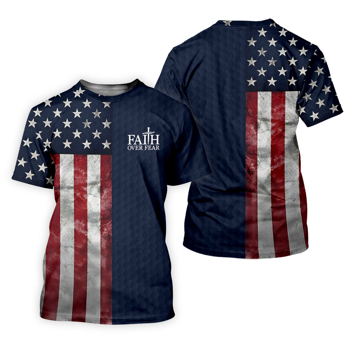 Faith Over Fear Patriotic Golf Shirt, 4th Of July Golf Shirt, 250 Celebration Golf Shirt For Women
