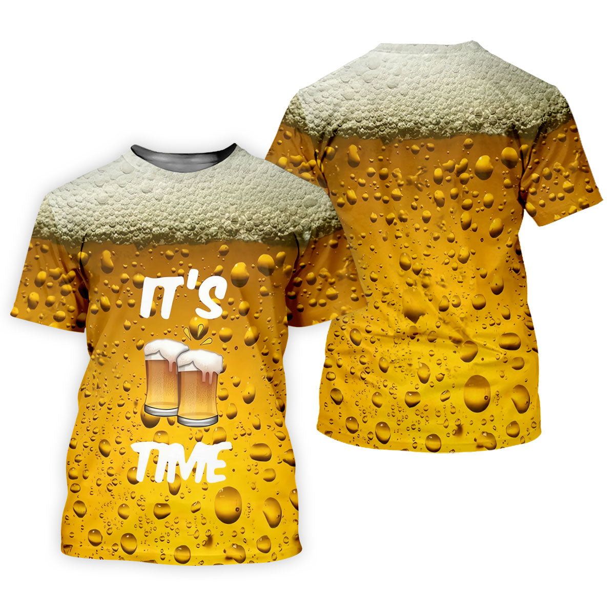 It's Time Golf And Beer Men's Funny Golf Shirts, Hawaiian Golf Shirt, Polo Shirts For Men