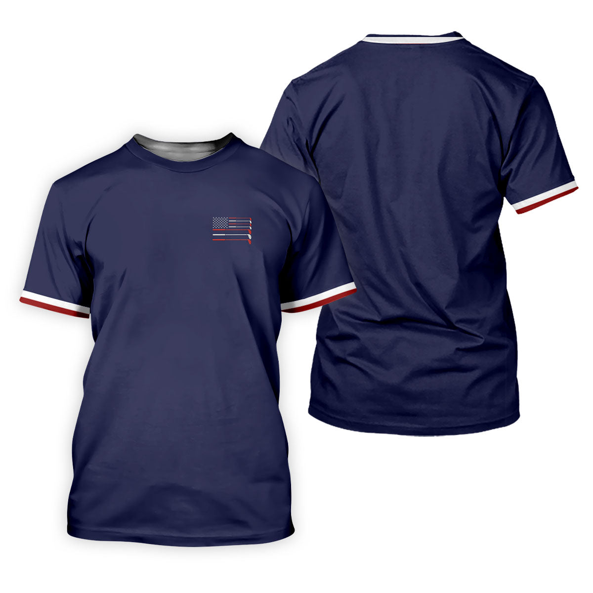 Golf Clubs US Flag Logo 250 Years Navy Golf Shirt, Patriotic 4th Of July Golf Shirt For Women