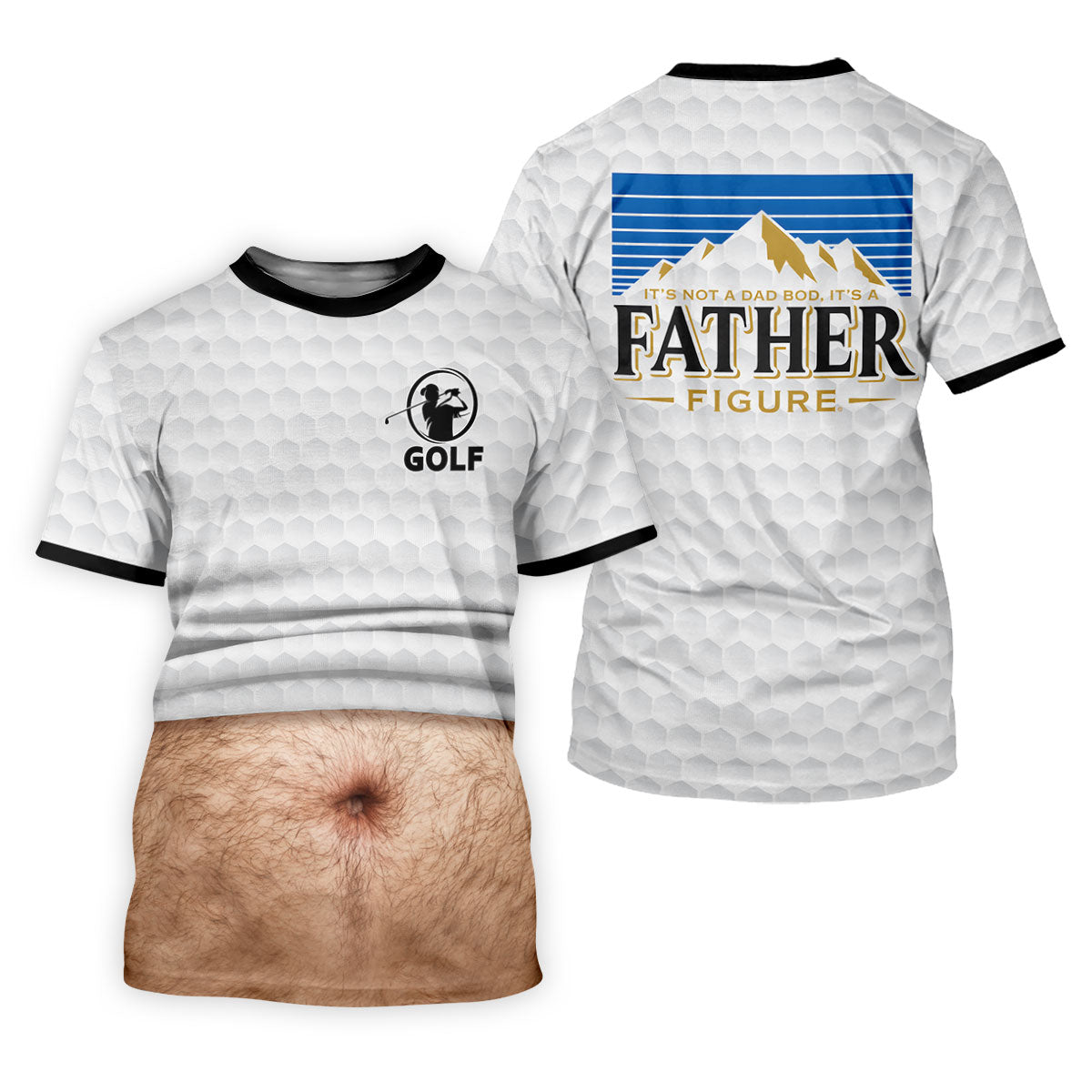 It's Not A Dad Bod It's A Father Figure Men's Funny Golf Shirts, Father's Day Golf Gift