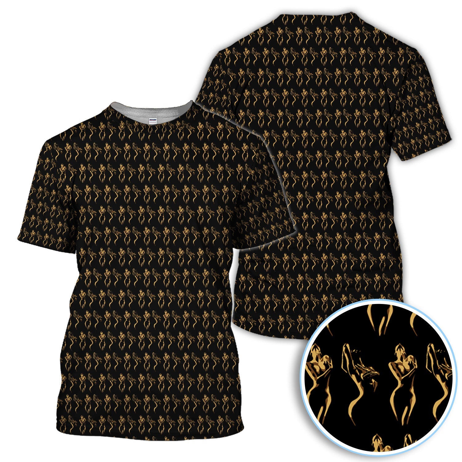 Sexy Pattern Golf Polos, Crazy Golf Shirt For Golfer, Golf Gift For Men