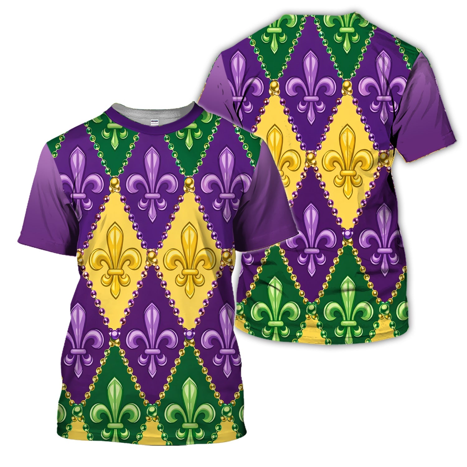 Crazy Mardi Gras Golf Shirt, Holiday Golf Polos For Men, Golf Gift For Golfer