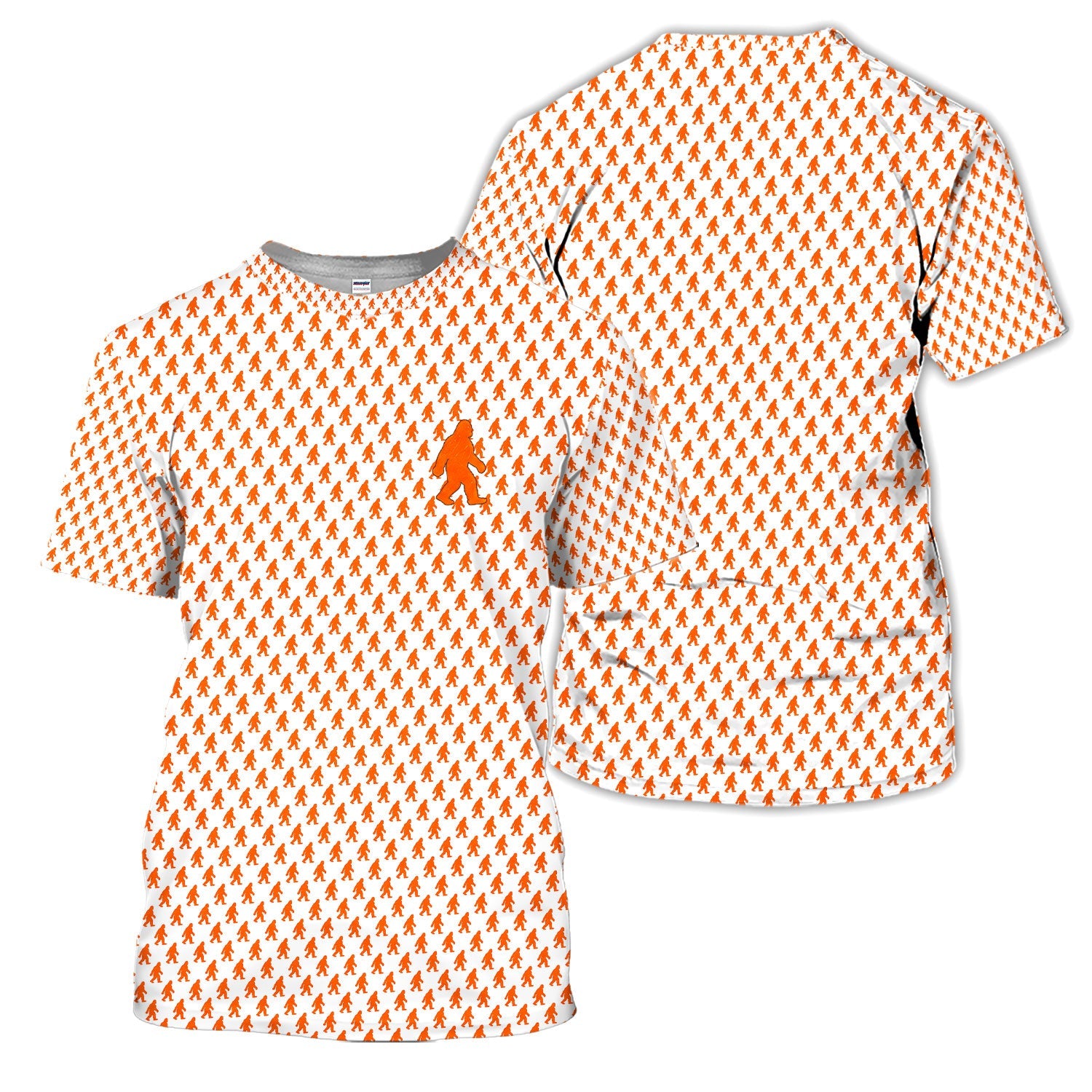 Bigfoot Golf Pattern Shirt, Sasquatch Golf Polo Shirt For Men, Golfer Gift