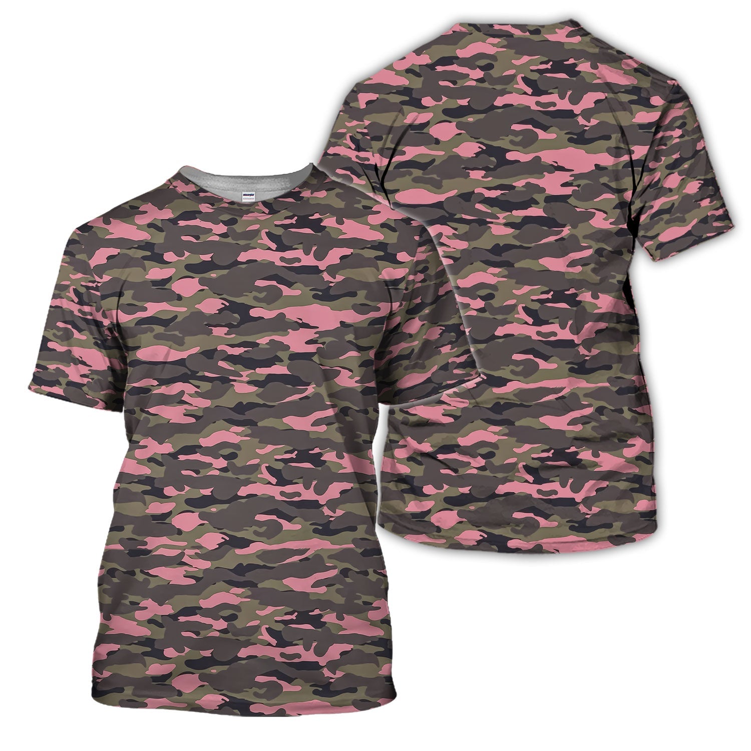 Pink Camo Pattern Golf Shirt, Crazy Golf Polos For Golfer, Men Golf Gift