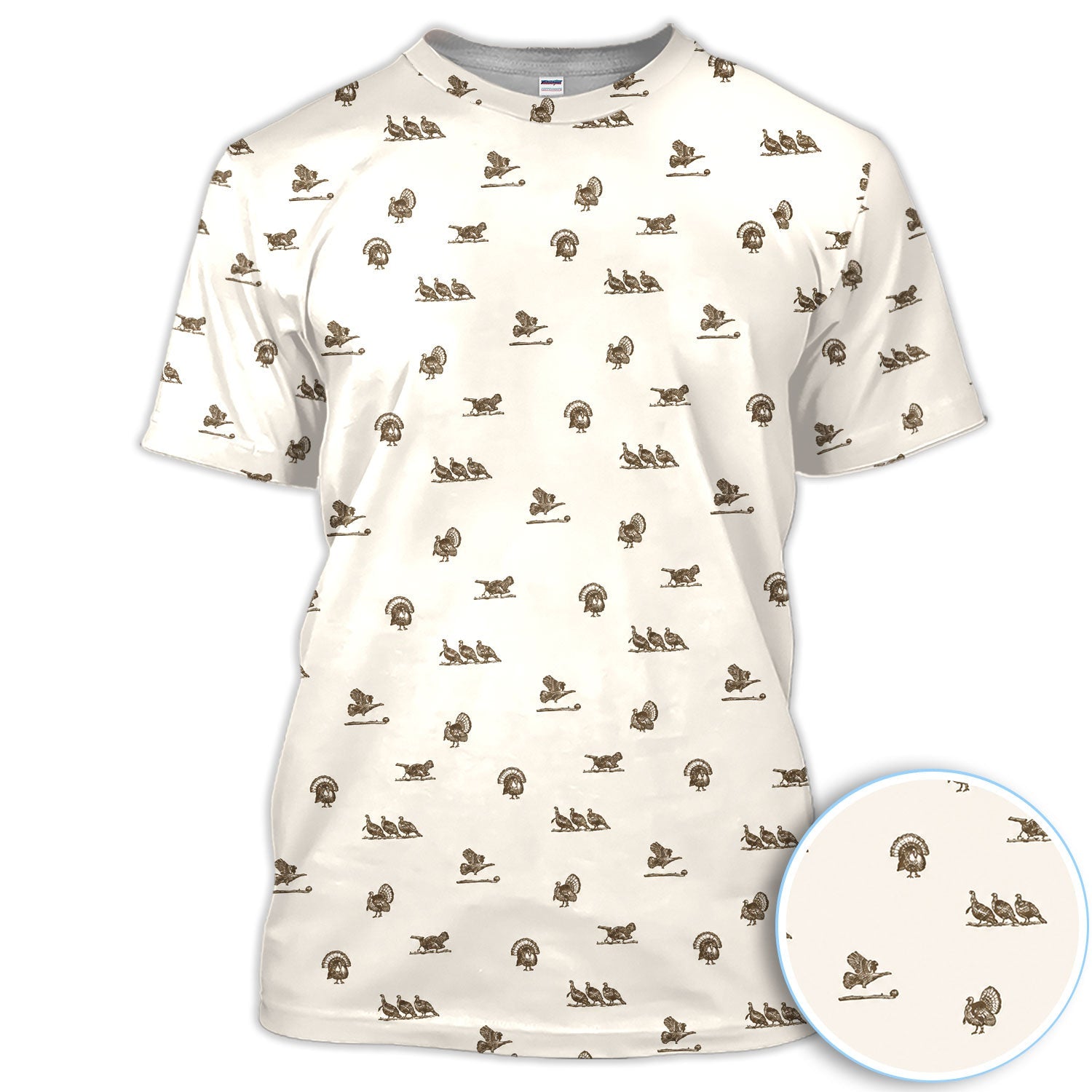 Vintage Turkey Hunting Golf Pattern Shirt, Wild Turkey Camo Golf Shirt For Women, Hunter Gift