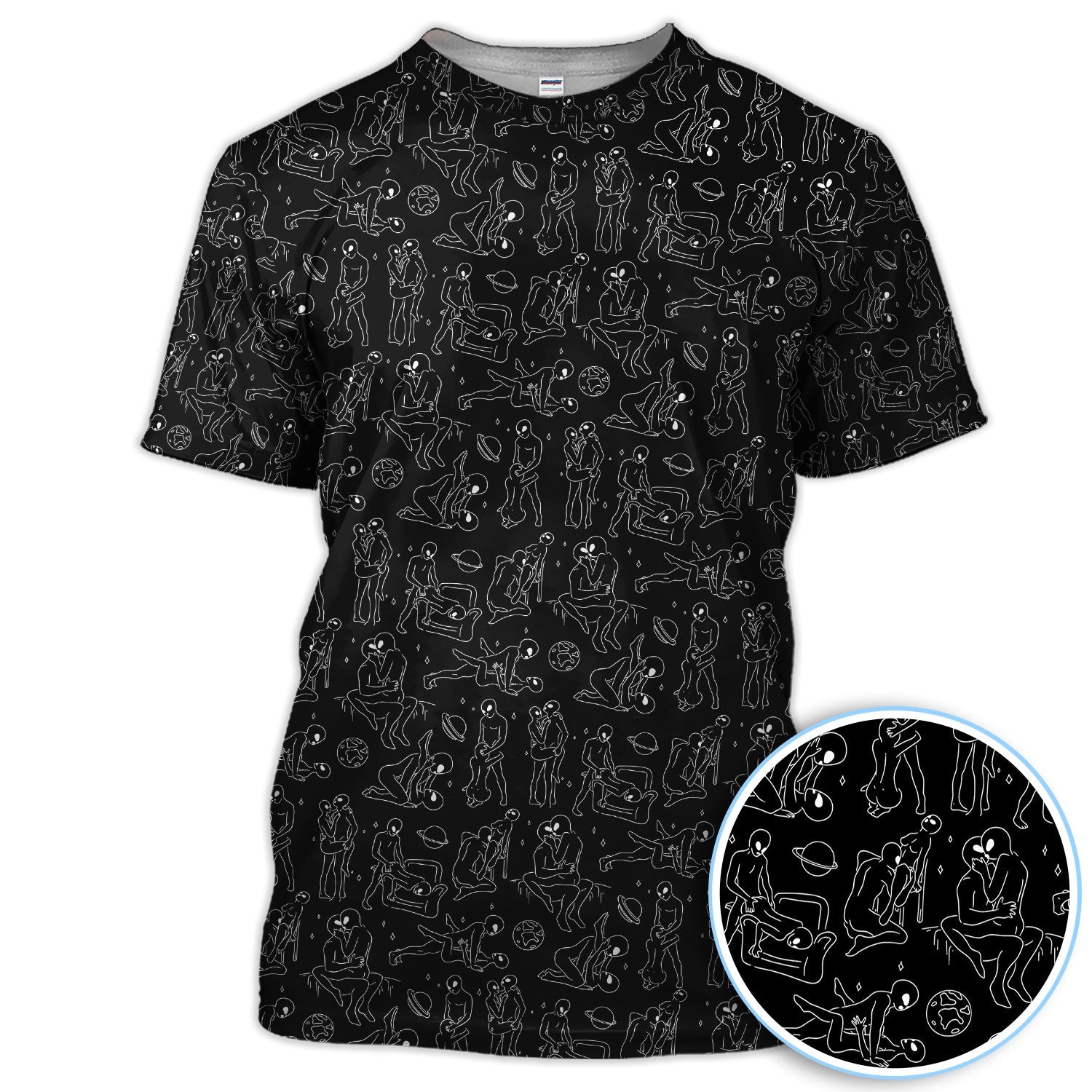 Minimalist Line Art Human Pattern Golf Polos, Funny Golf Shirt For Men, Crazy Golf Gift For Golfer