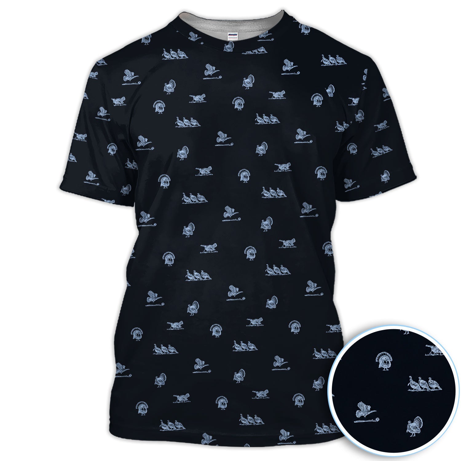 Vintage Turkey Hunting Golf Pattern Shirt, Wild Turkey Camo Golf Shirt For Men, Hunter Gift