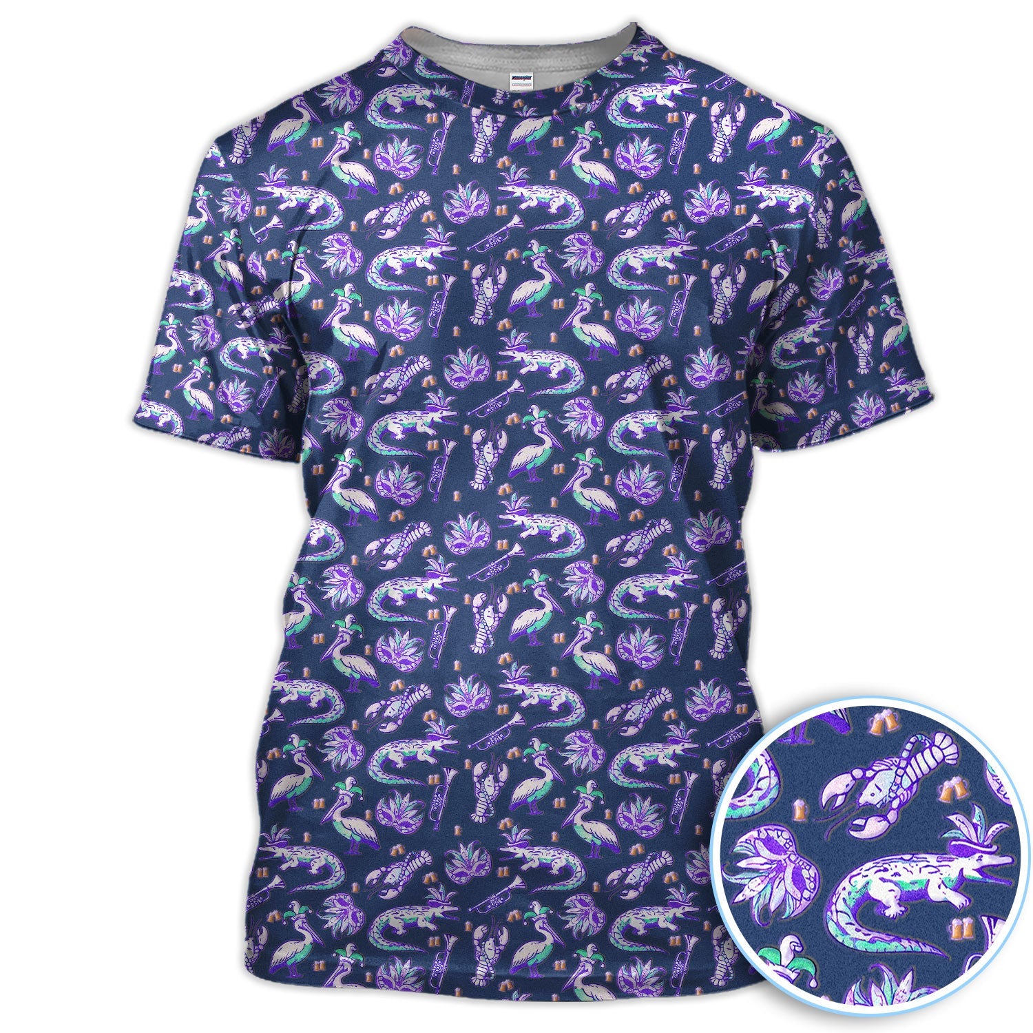 Carnival Golf Polos For Golfer, Mardi Gras Pattern Golf Shirt, Golf Gift For Men