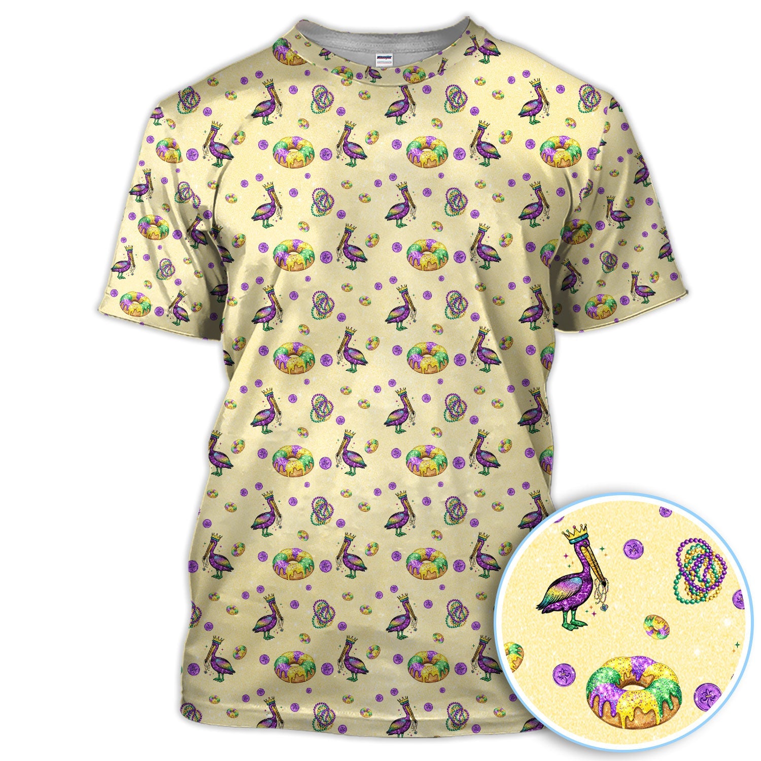 Funny Mardi Gras Pattern Golf Polos, Carnival Golf Shirt For Men, Golf Gift For Golfer