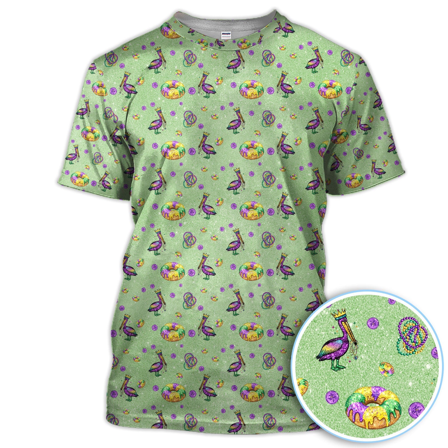 Funny Mardi Gras Pattern Golf Polos, Carnival Golf Shirt For Men, Golf Gift For Golfer