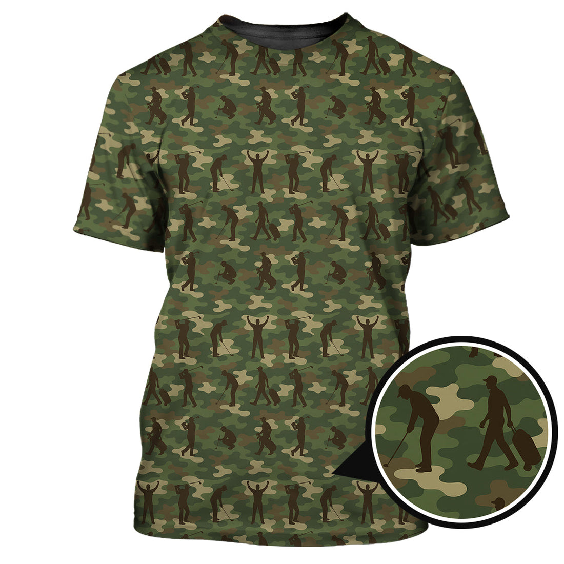 Camo Golf Shirt For Golfer, Camo Polo Shirt, Pattern Golf Shirt For Veteran, Golf Gift For Men