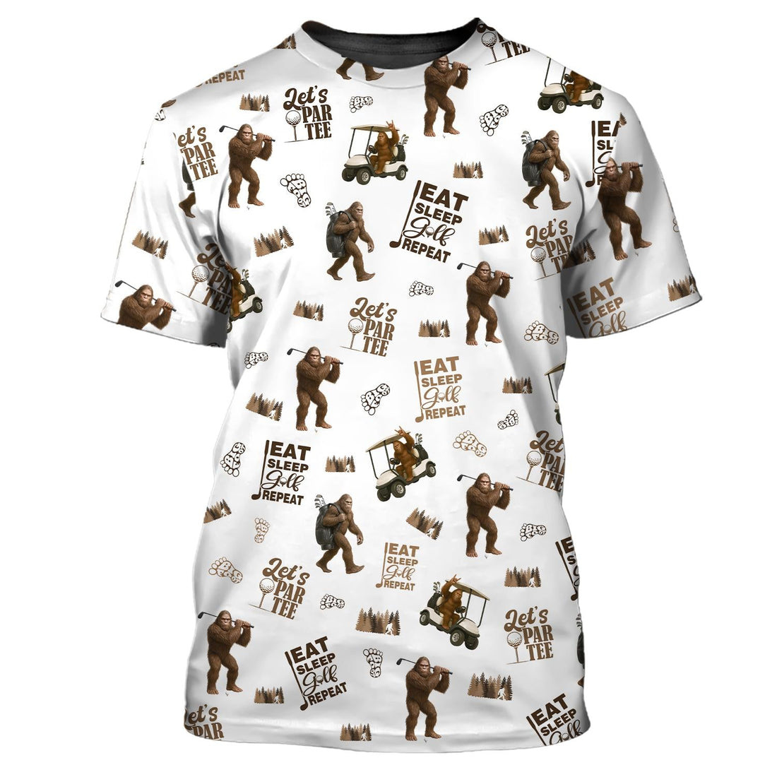 Let's Par Tee Men's Bigfoot Golf Shirt Golfing Gifts Shirts for Golfer Clubs