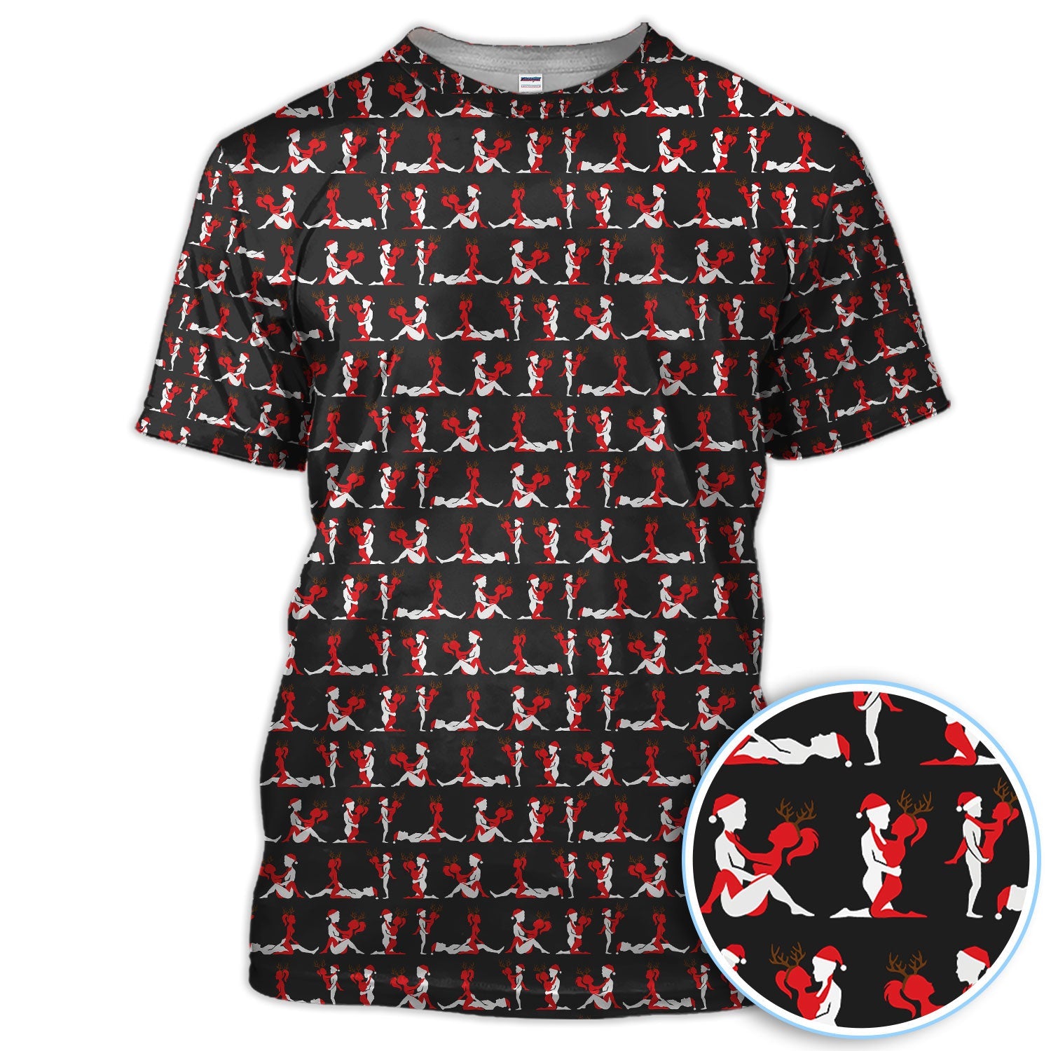 Funny Christmas Girl Polos, Santa Babe Pattern Golf Shirt For Men, Golf Gift For Golfer