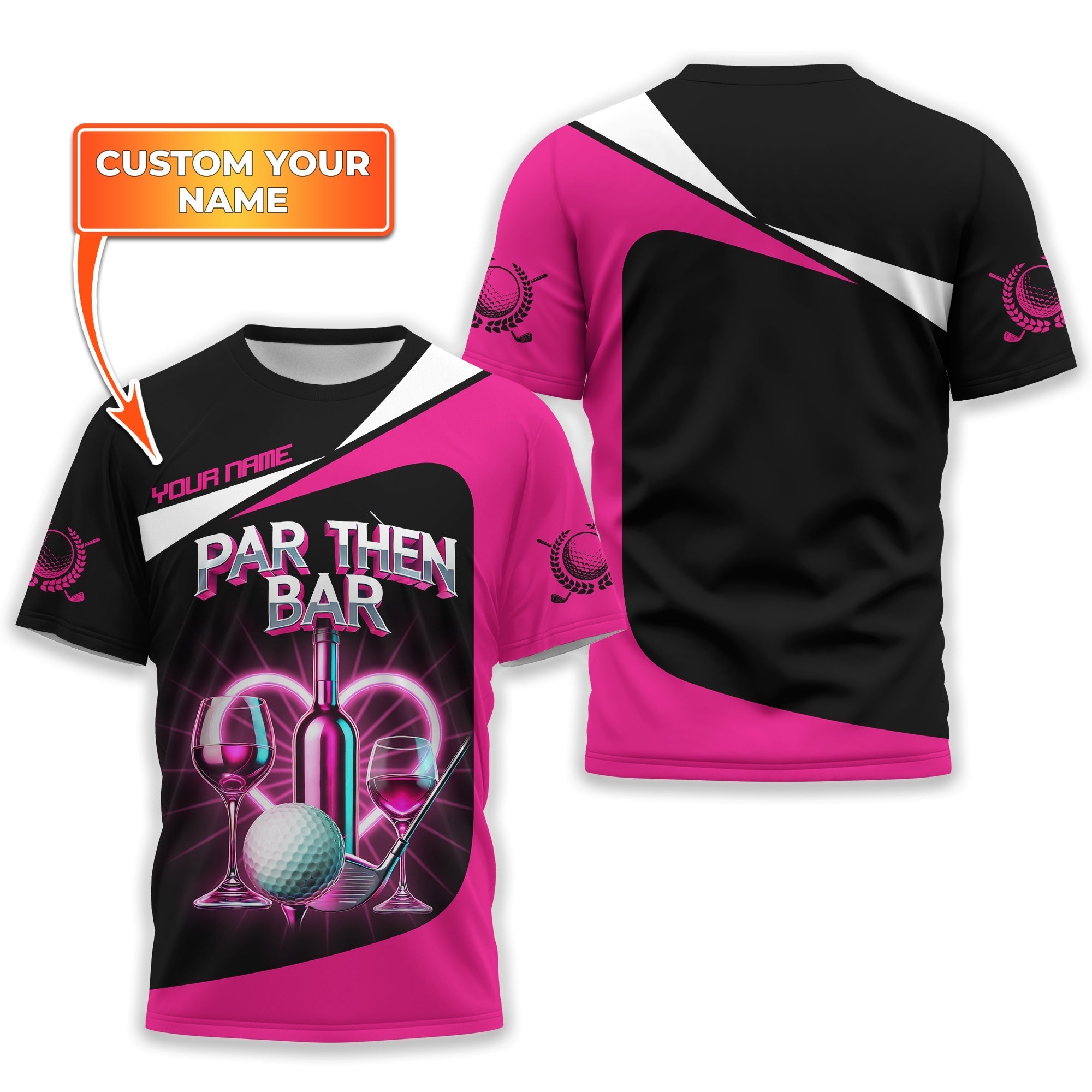 Par Then Bar Custom Womens Golf Polo ShirtGolfing Apparel, Womens Golf Gifts