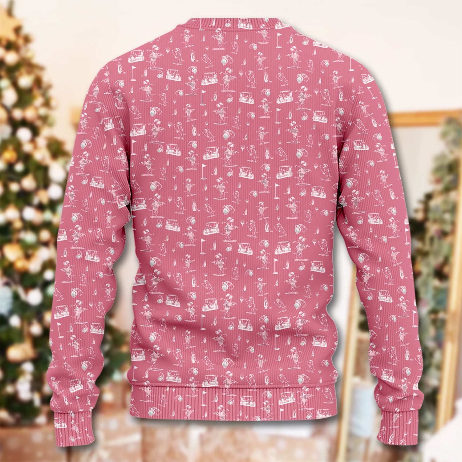 Dachshund Pattern Golf Ugly Sweater, Crazy Wiener Dog Golf Sweater, Golf Gift For Dogs Lover