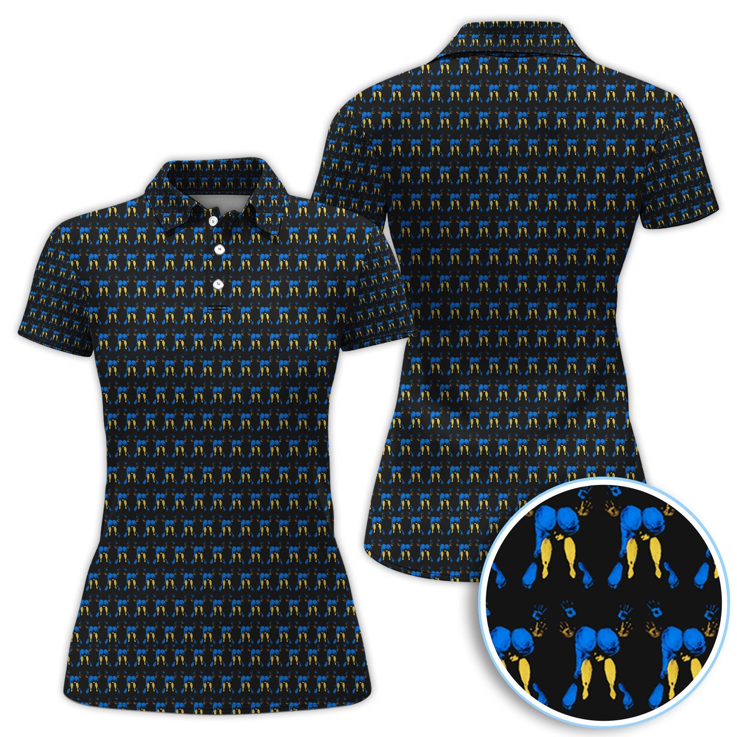 Abstract Footprint Pattern Golf Polos, Sexy Golf Shirt For Golfer, Golf Gift For Men