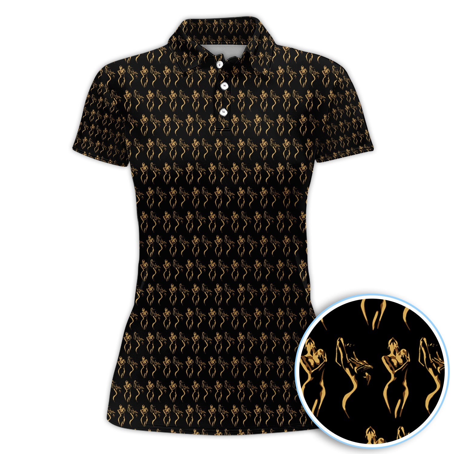 Sexy Pattern Golf Polos, Crazy Golf Shirt For Golfer, Golf Gift For Men