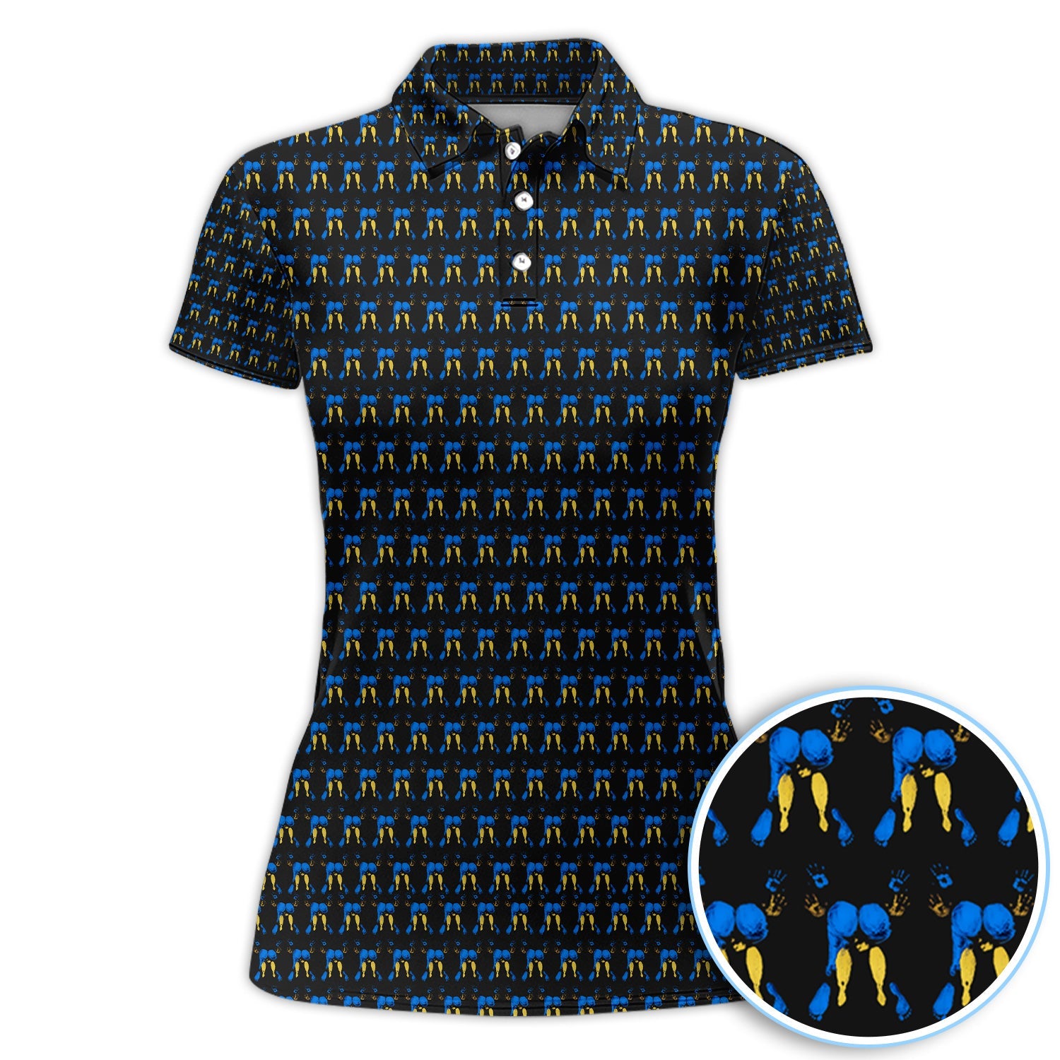 Abstract Footprint Pattern Golf Polos, Sexy Golf Shirt For Golfer, Golf Gift For Men