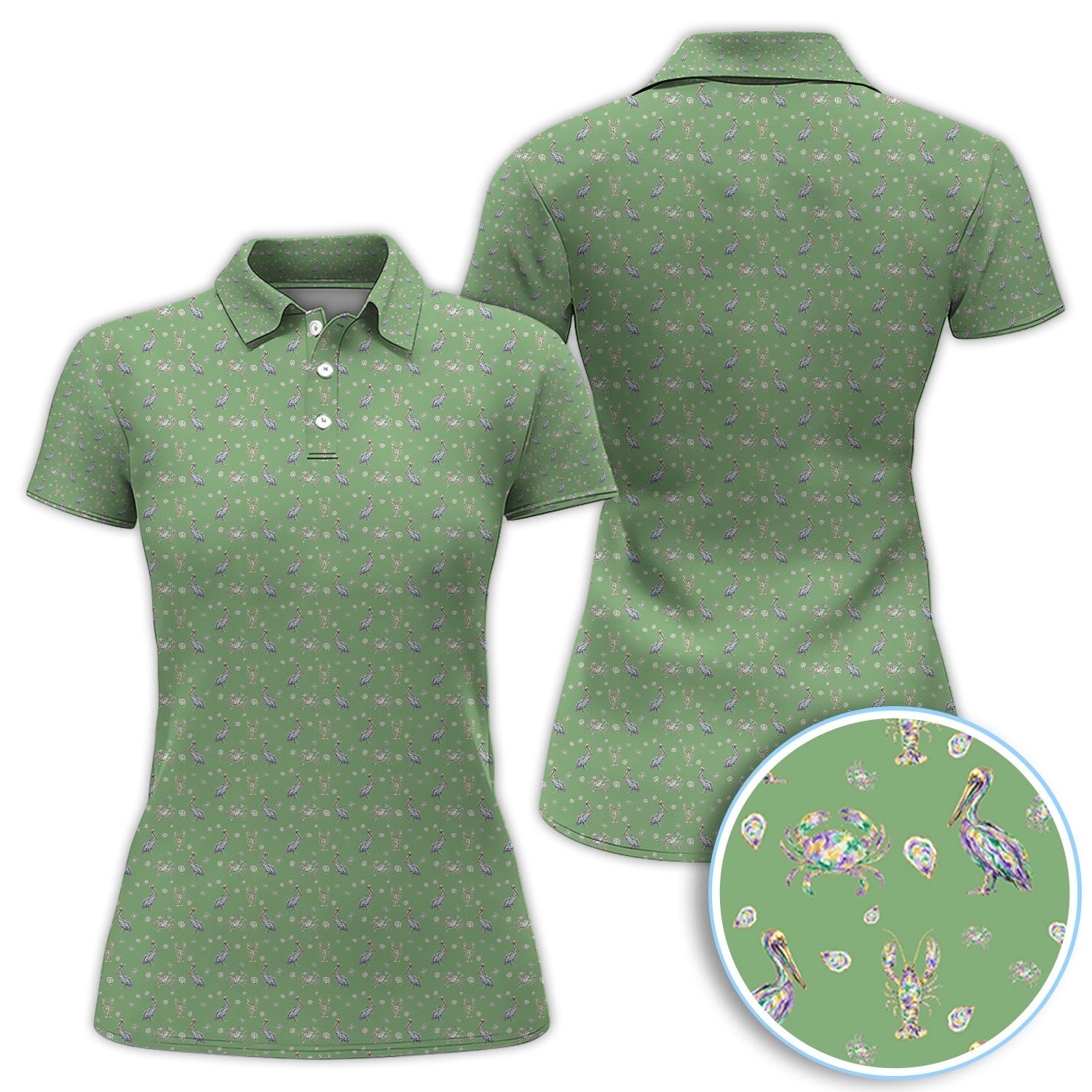Crazy Mardi Gras Golf Polos For Golfer, Funny Holiday Pattern Golf Shirt, Golf Gift For Men