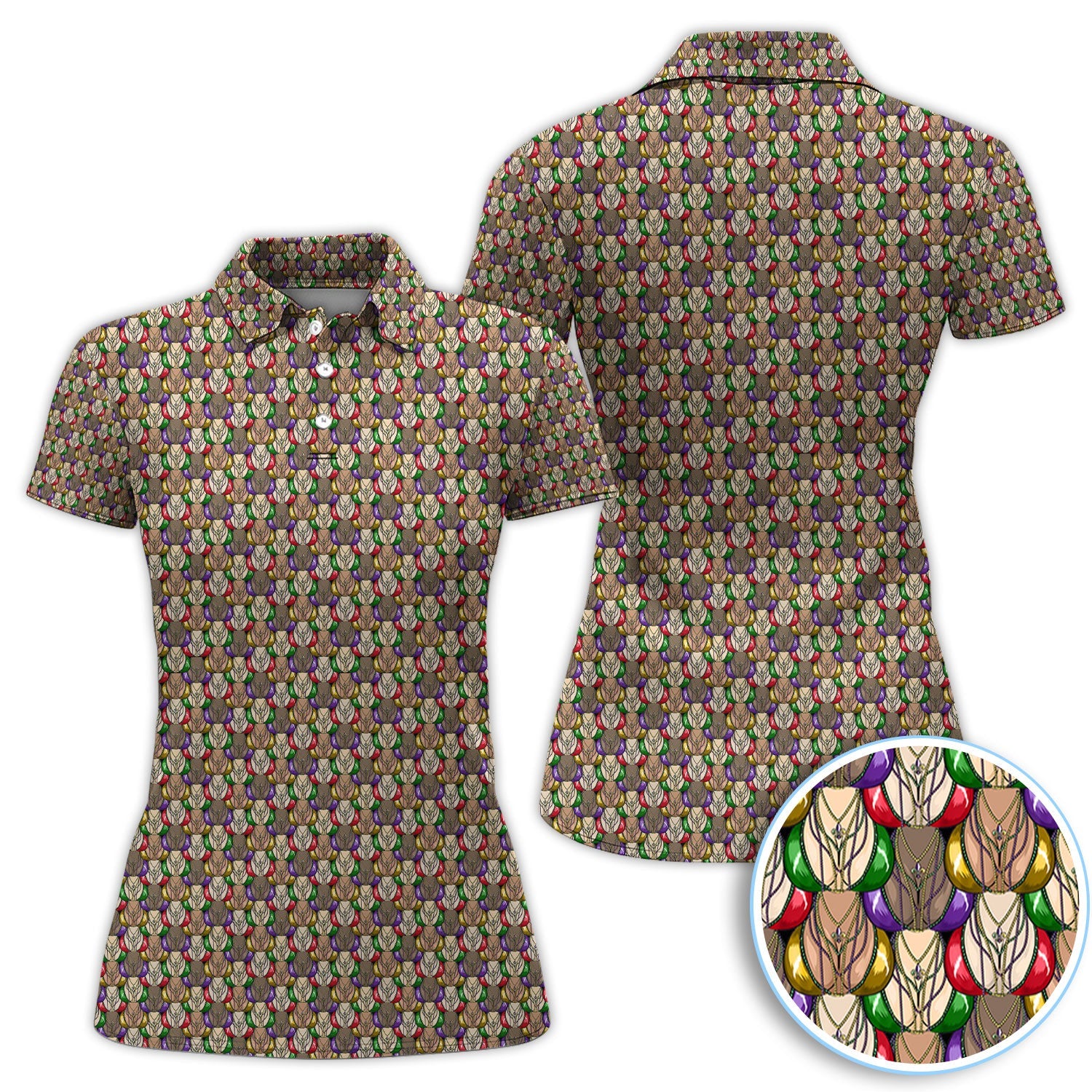 Funny Pattern Golf Polos, Crazy Golf Shirt For Men, Golf Gift For Golfer