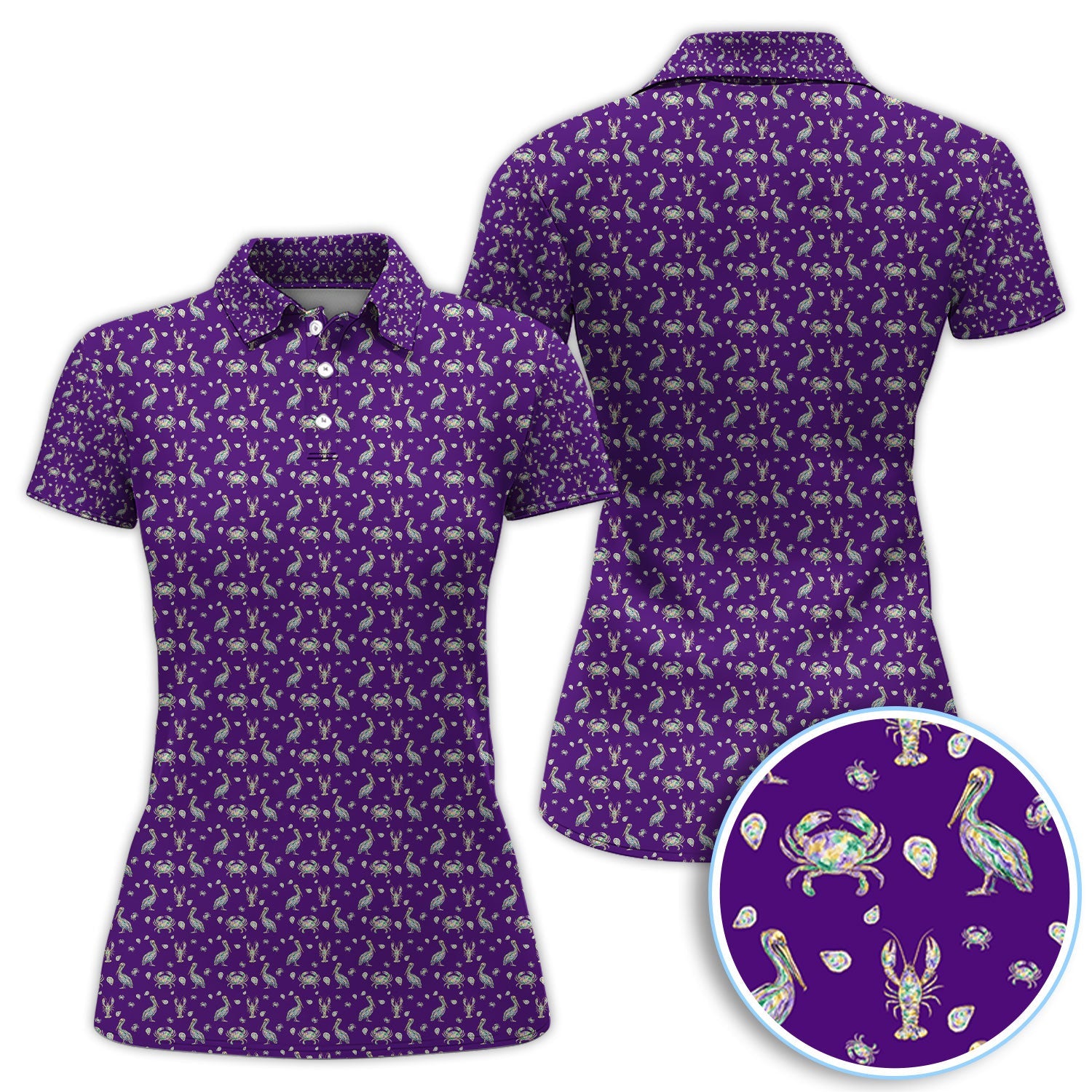 Crazy Mardi Gras Golf Polos For Golfer, Funny Holiday Pattern Golf Shirt, Golf Gift For Men