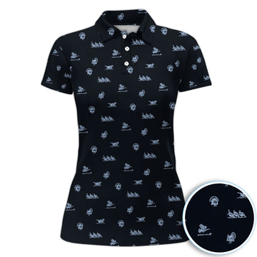 Vintage Turkey Hunting Golf Pattern Shirt, Wild Turkey Camo Golf Shirt For Women, Hunter Gift