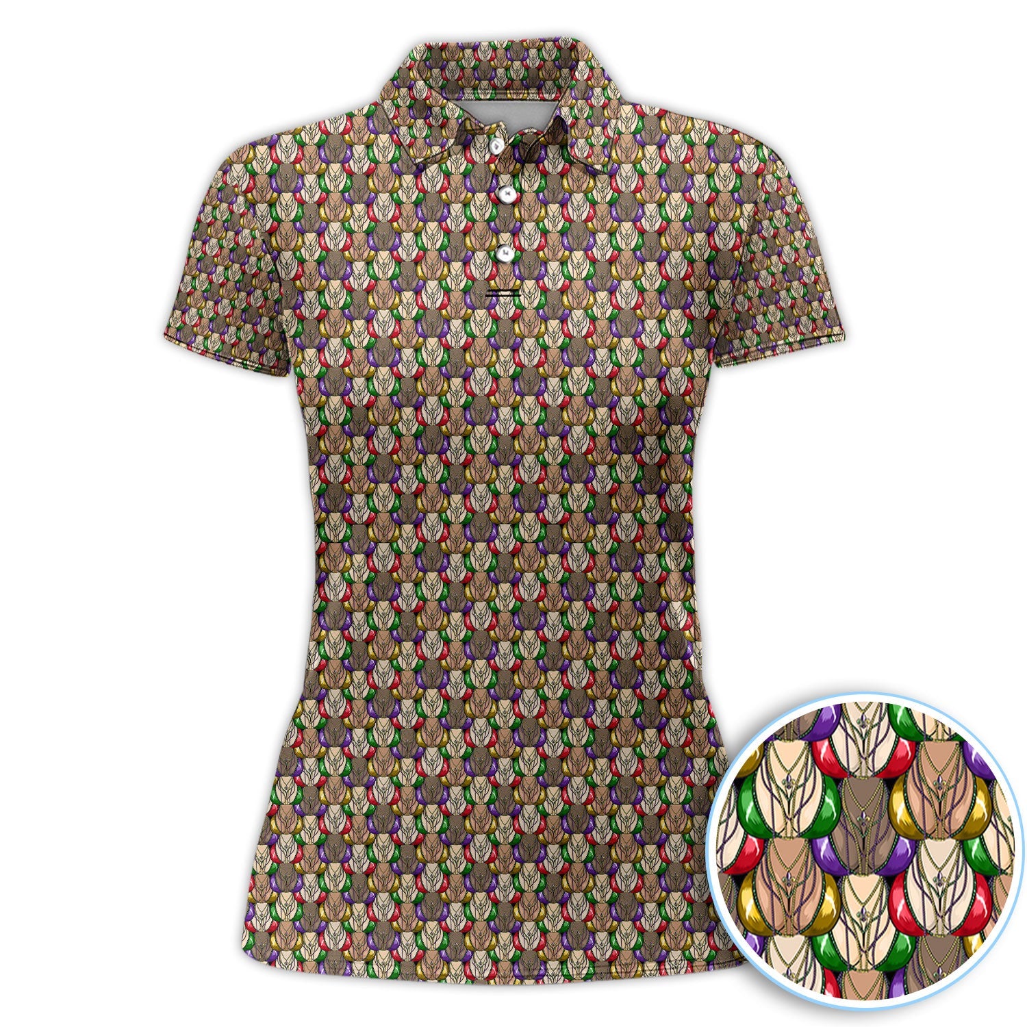 Funny Pattern Golf Polos, Crazy Golf Shirt For Men, Golf Gift For Golfer