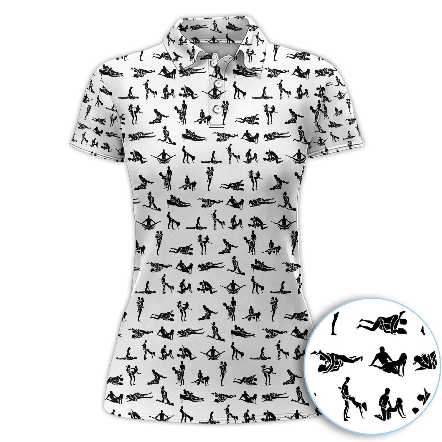 Naughty Couple Golf Polos For Golfer, Sexy Pattern Golf Shirt, Golf Gift For Men