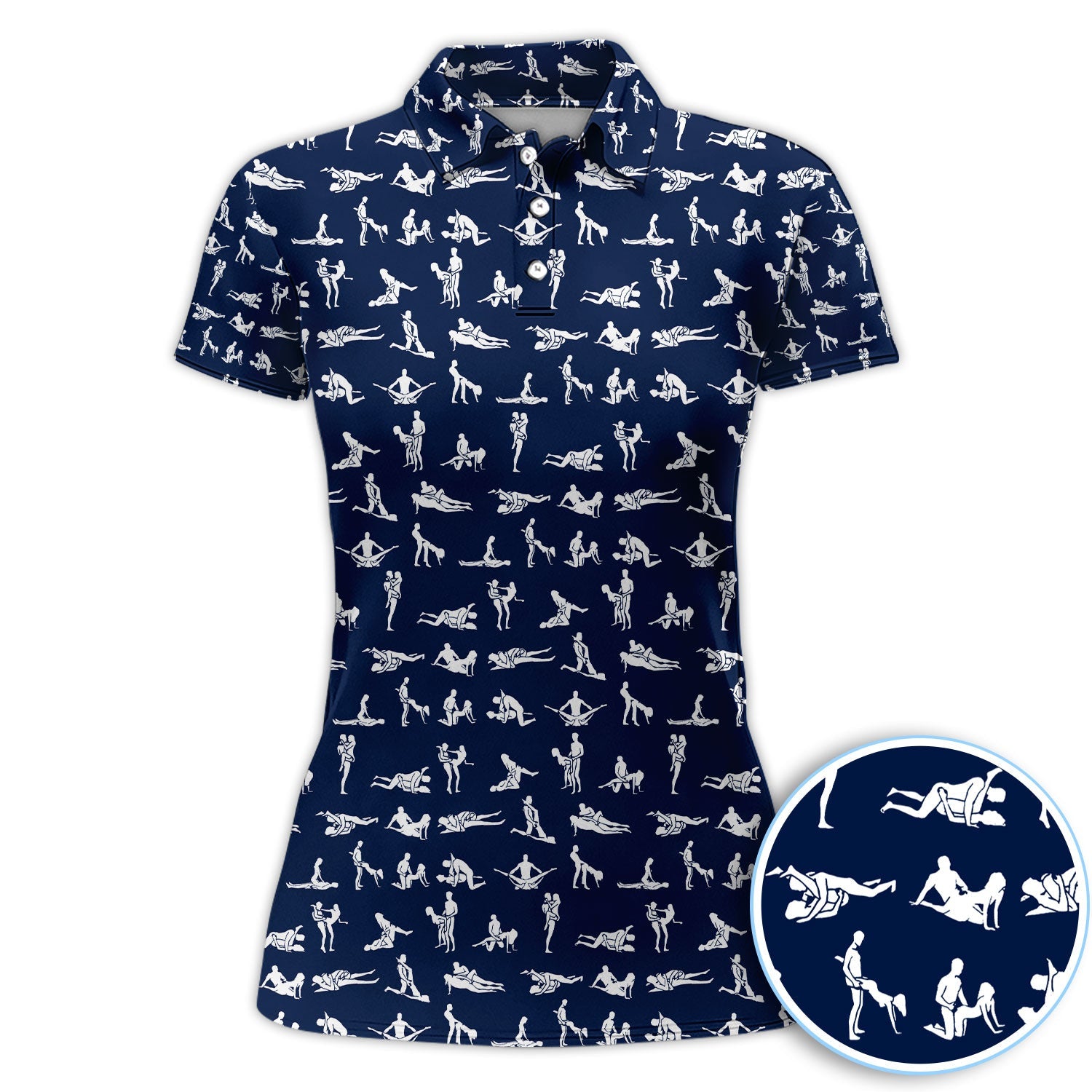 Naughty Couple Golf Polos For Golfer, Sexy Pattern Golf Shirt, Golf Gift For Men