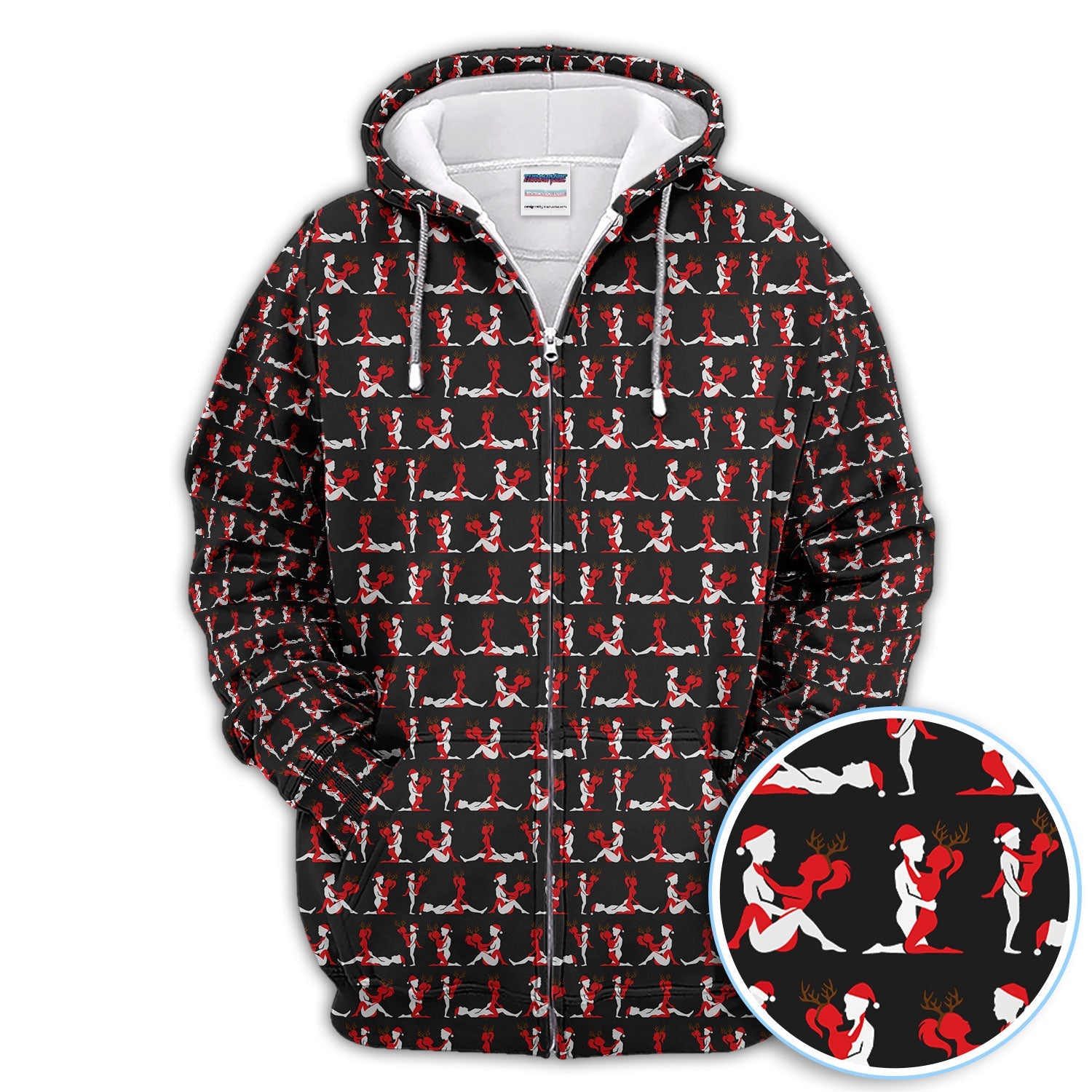 Funny Christmas Girl Polos, Santa Babe Pattern Golf Shirt For Men, Golf Gift For Golfer