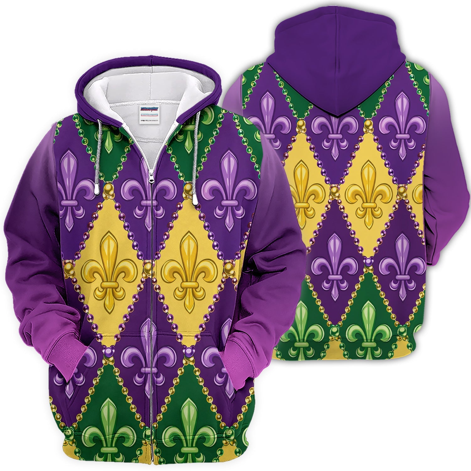 Crazy Mardi Gras Golf Shirt, Holiday Golf Polos For Men, Golf Gift For Golfer