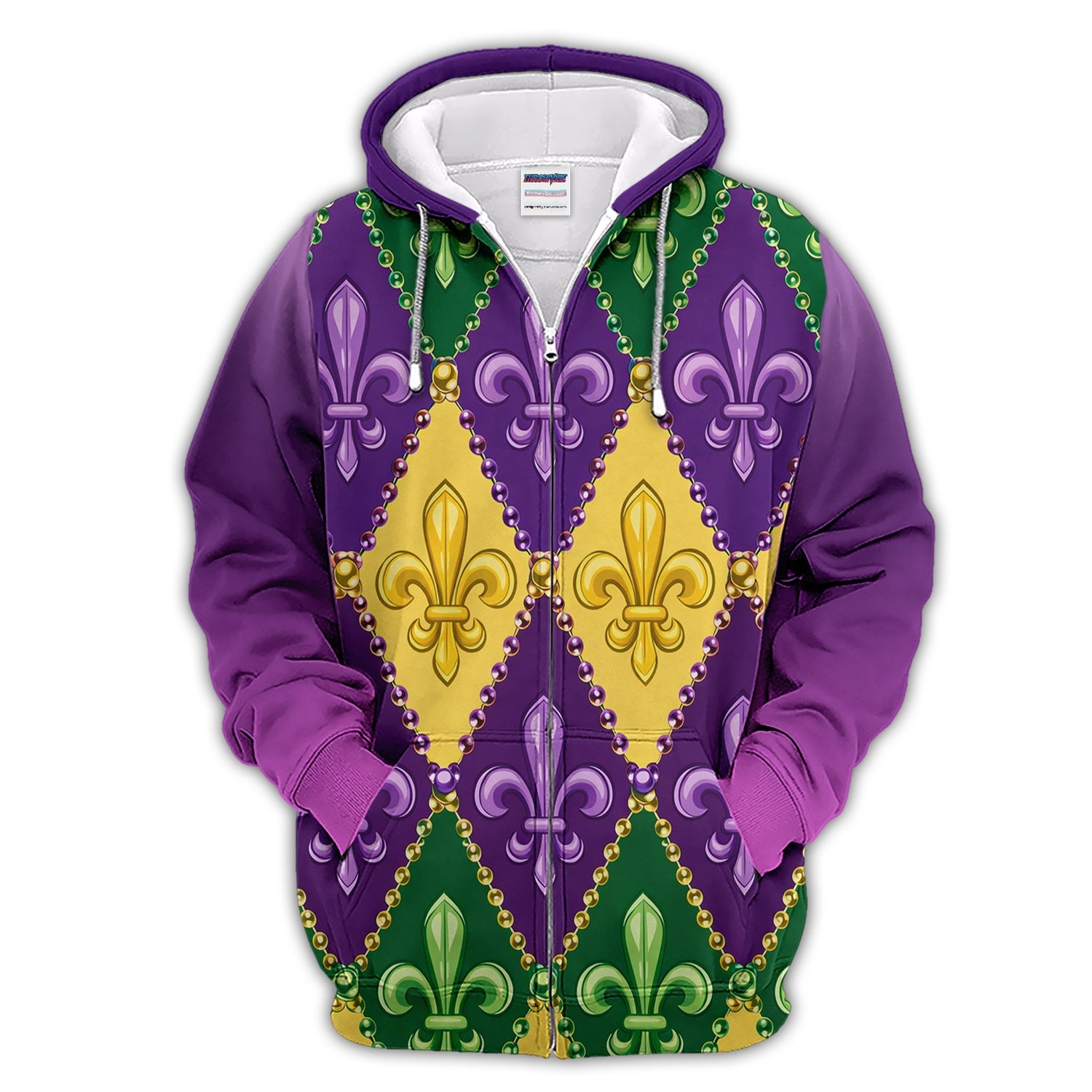 Crazy Mardi Gras Golf Shirt, Holiday Golf Polos For Men, Golf Gift For Golfer
