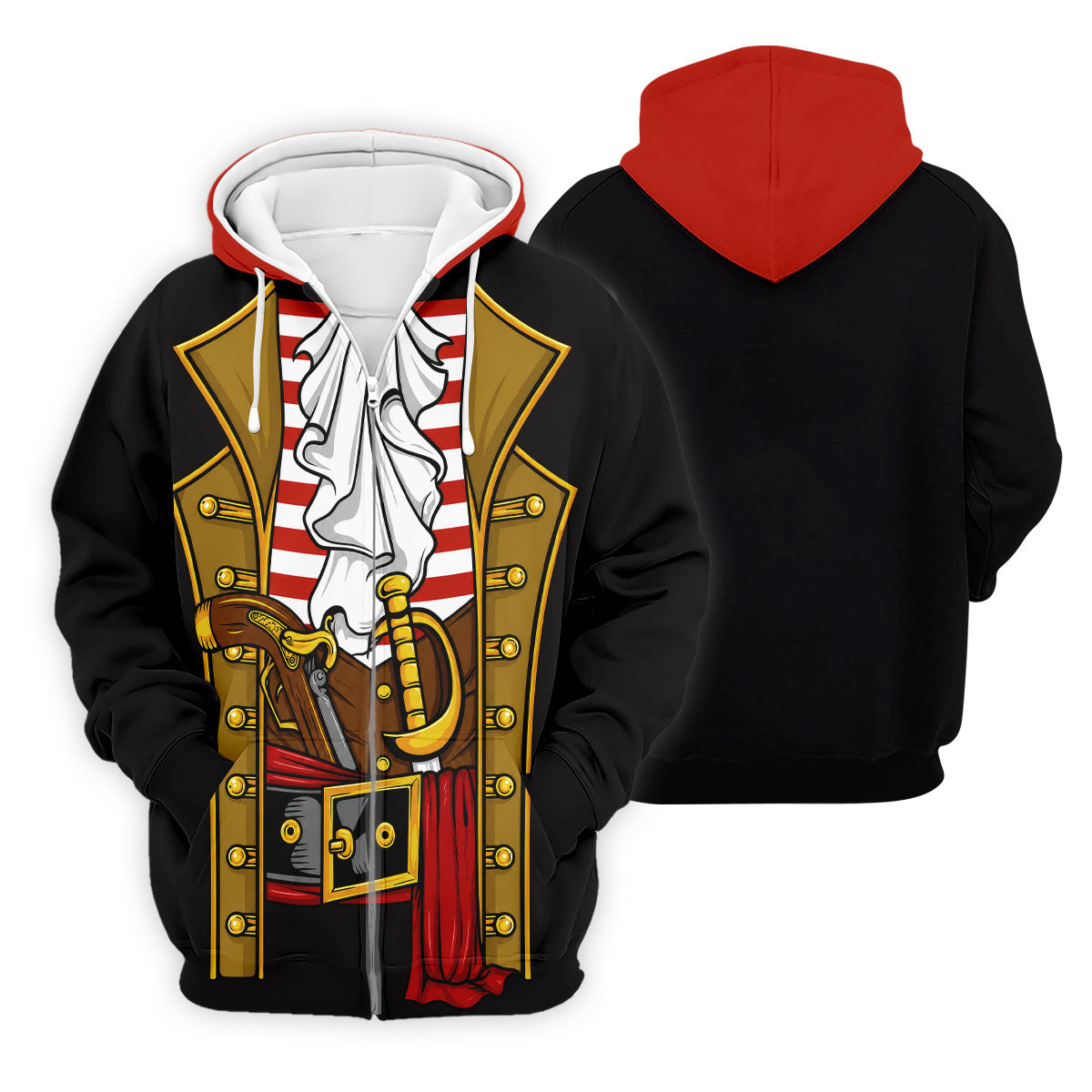 Pirate Captain Outfit Golf Shirt, Swashbuckler Costume Design, Golf Shirt For Men