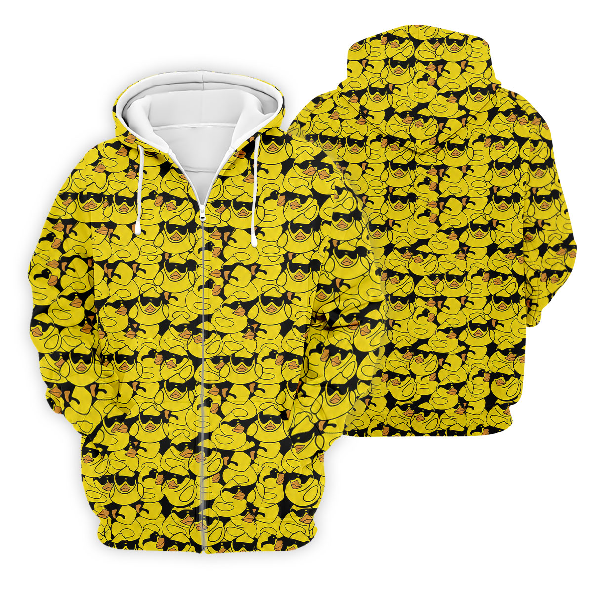 Yellow Sunglasses Rubber Duck Hawaiian Golf Shirt, Hawaiian Golf Shirt, Mens Golf Shirts, Golf Apparel For Men