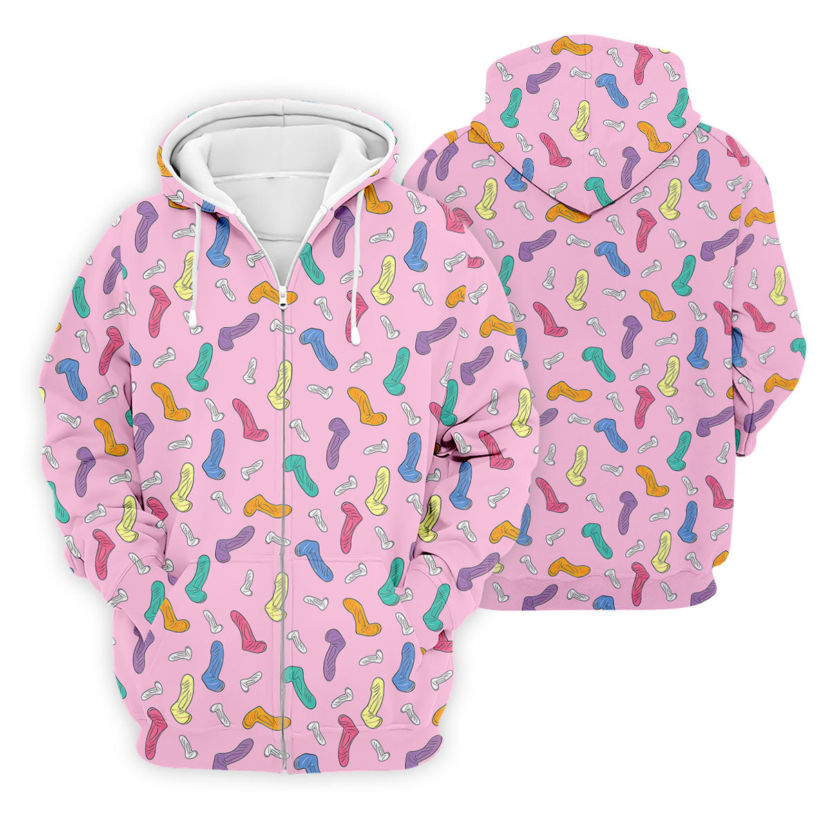Funny Adult Novelty Pink Pattern Golf Shirt, Mens Polo Shirts, Golf Apparel For Men