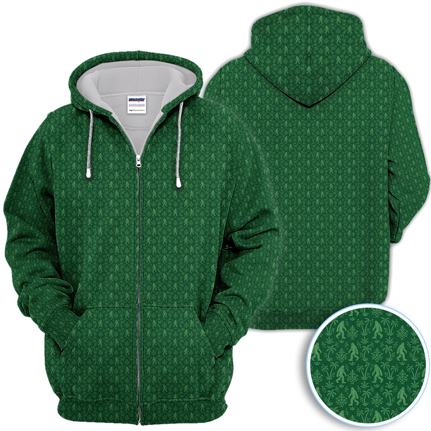 Green Bigfoot Sasquatch Golf Pattern Shirt, Bigfoot Golf Shirt For Men, Funny Golfer Gift